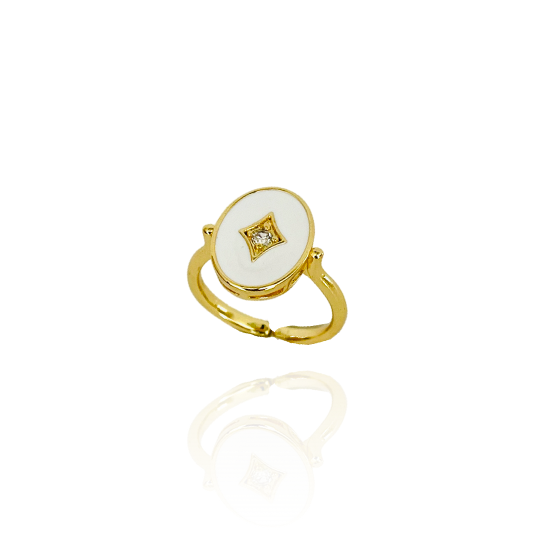 The Enamel Crest Statement Ring