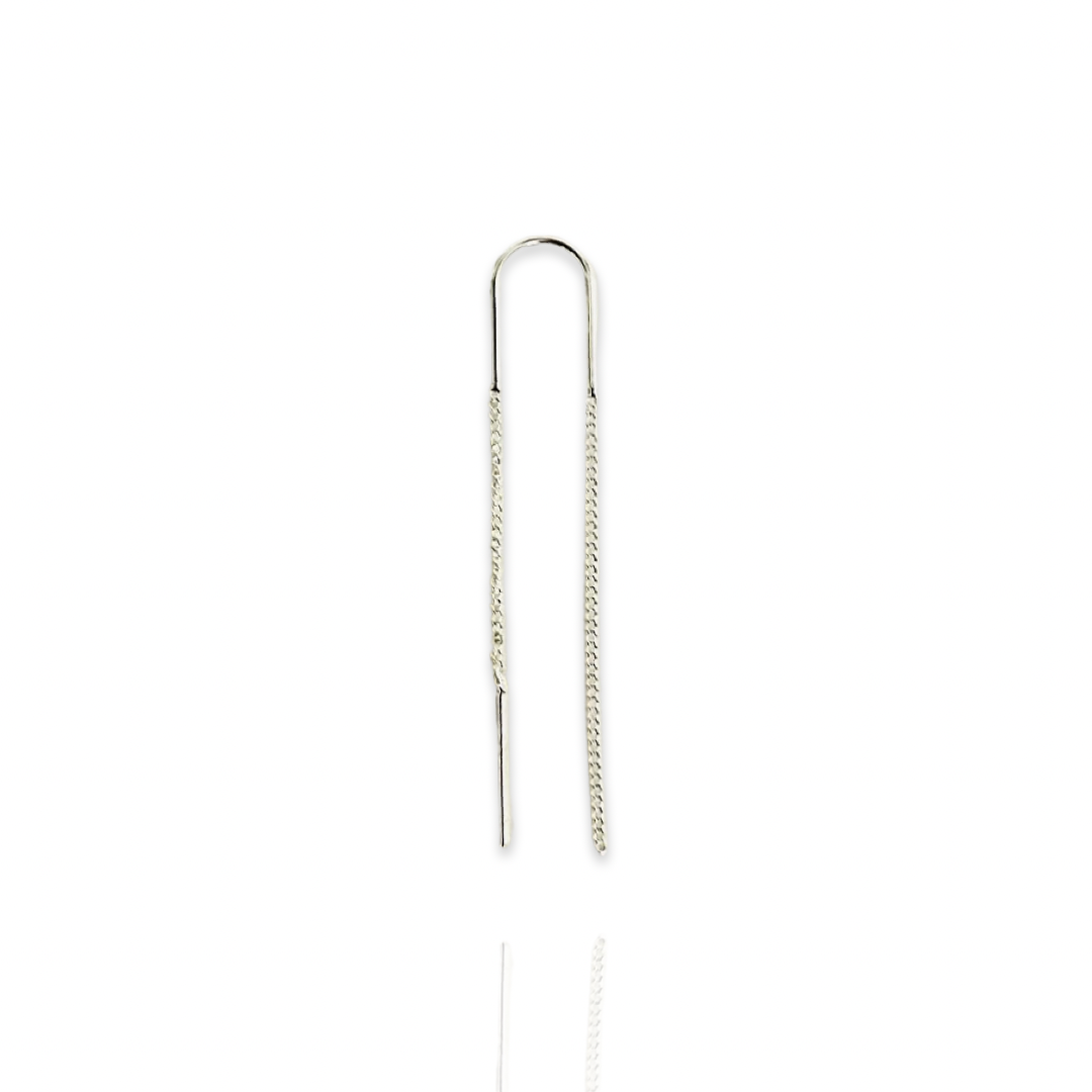 The Silver Ear Threader Earring