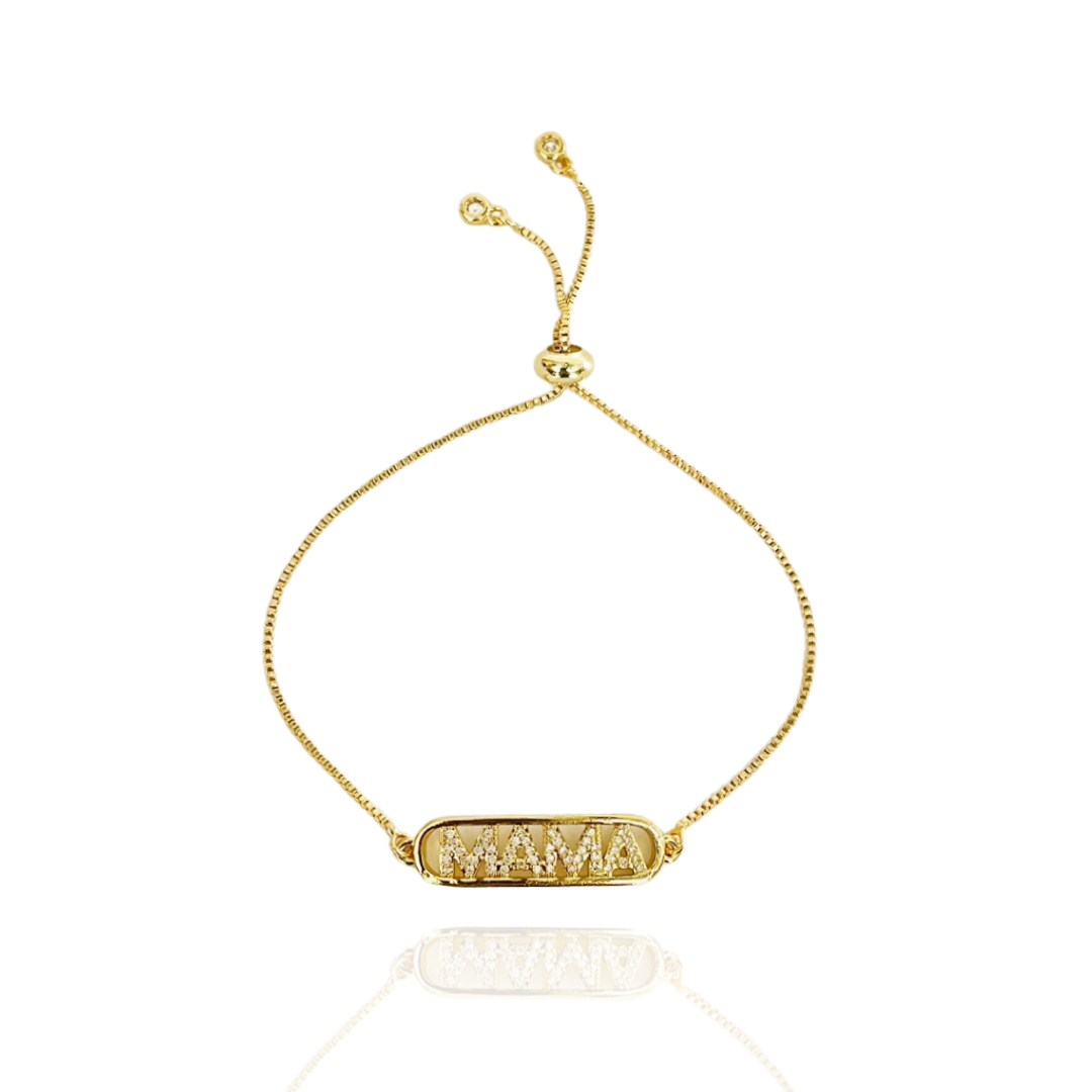 Pave Crystal Mama Bracelet