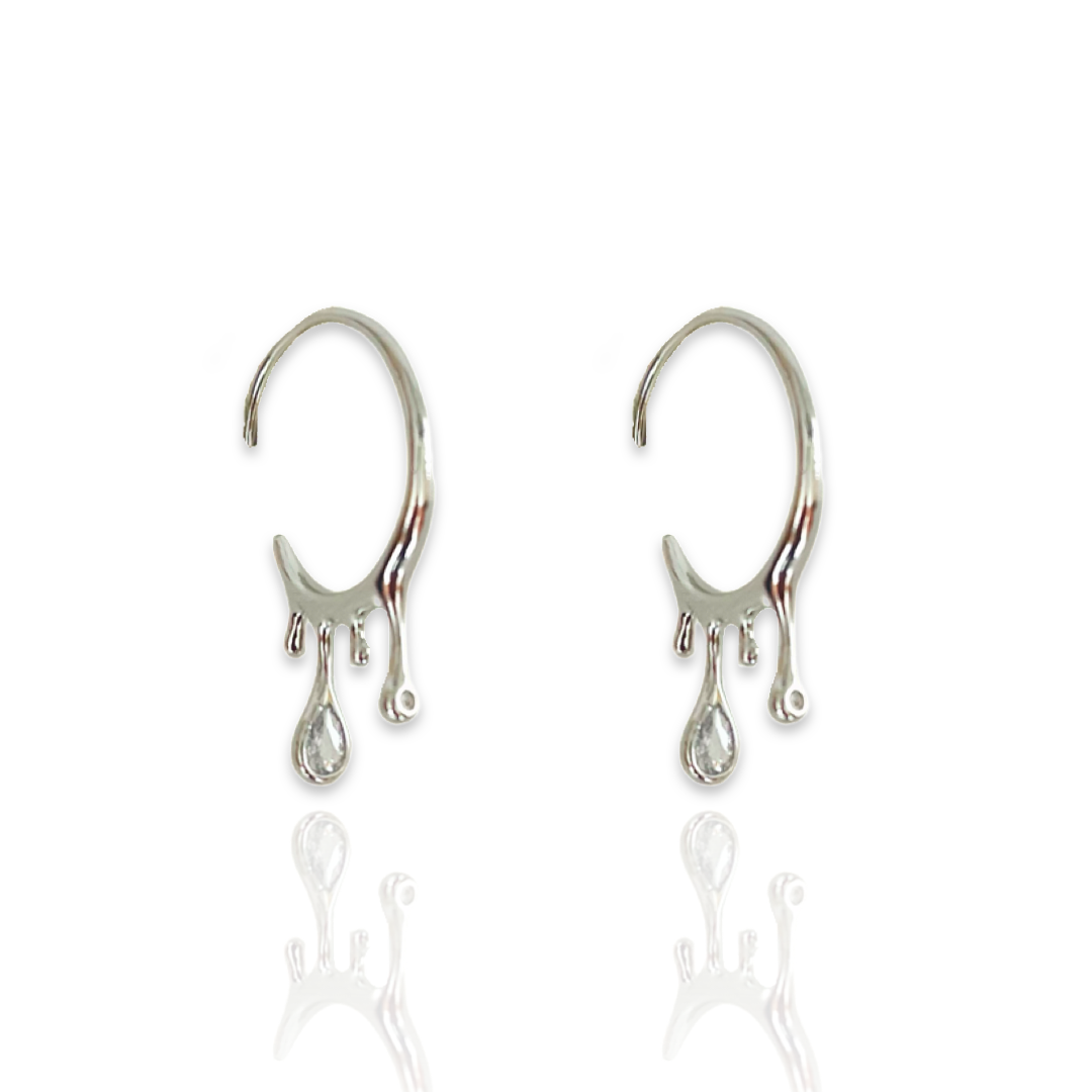 That Drip Hoops - Silver