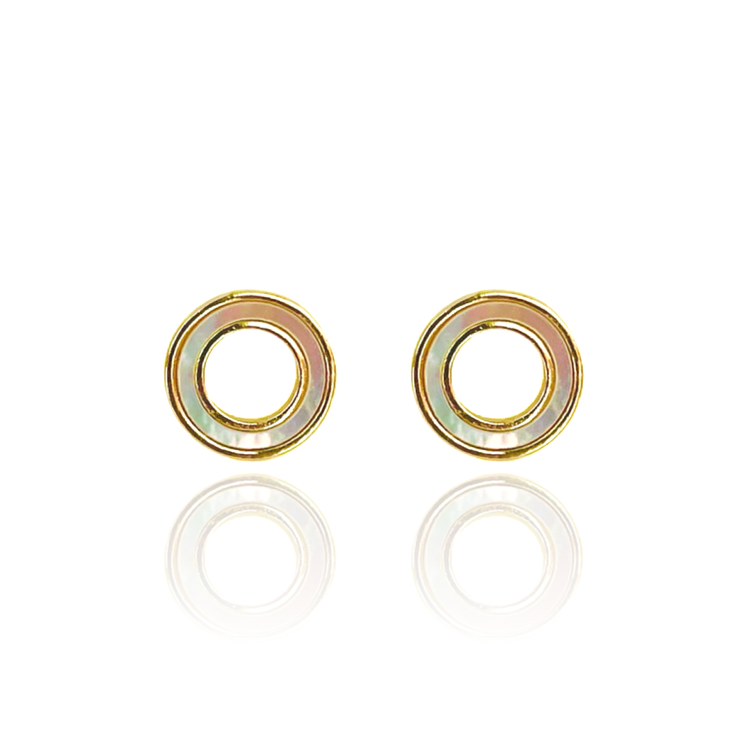 Mother of Pearl Circle Studs
