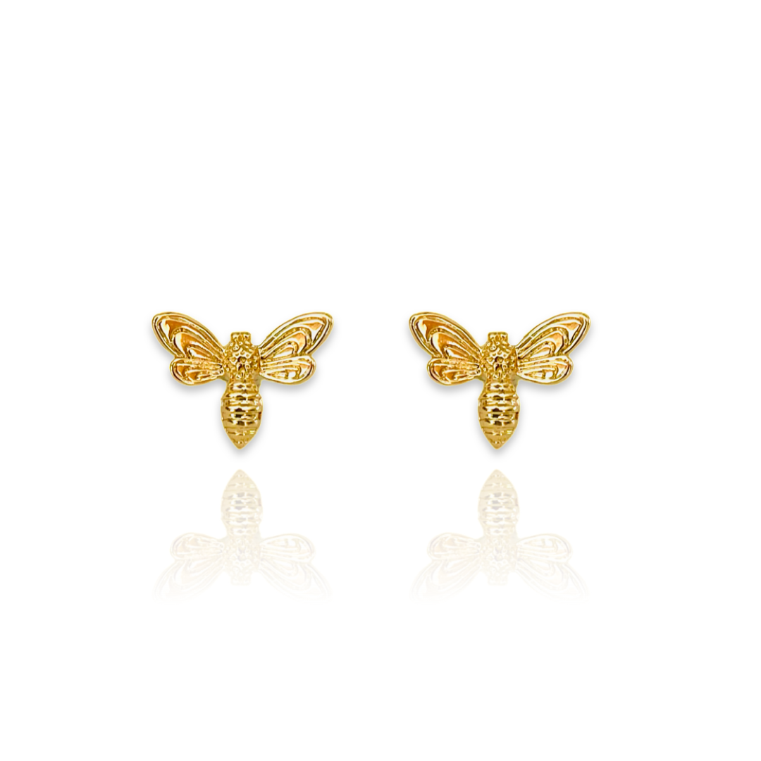 Golden Bumble Bee Studs