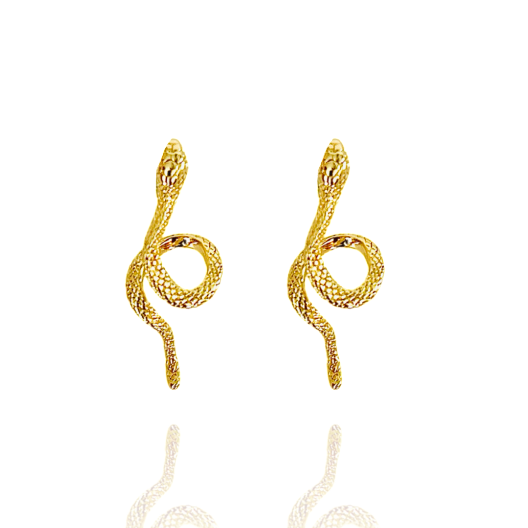 Golden Snake Studs