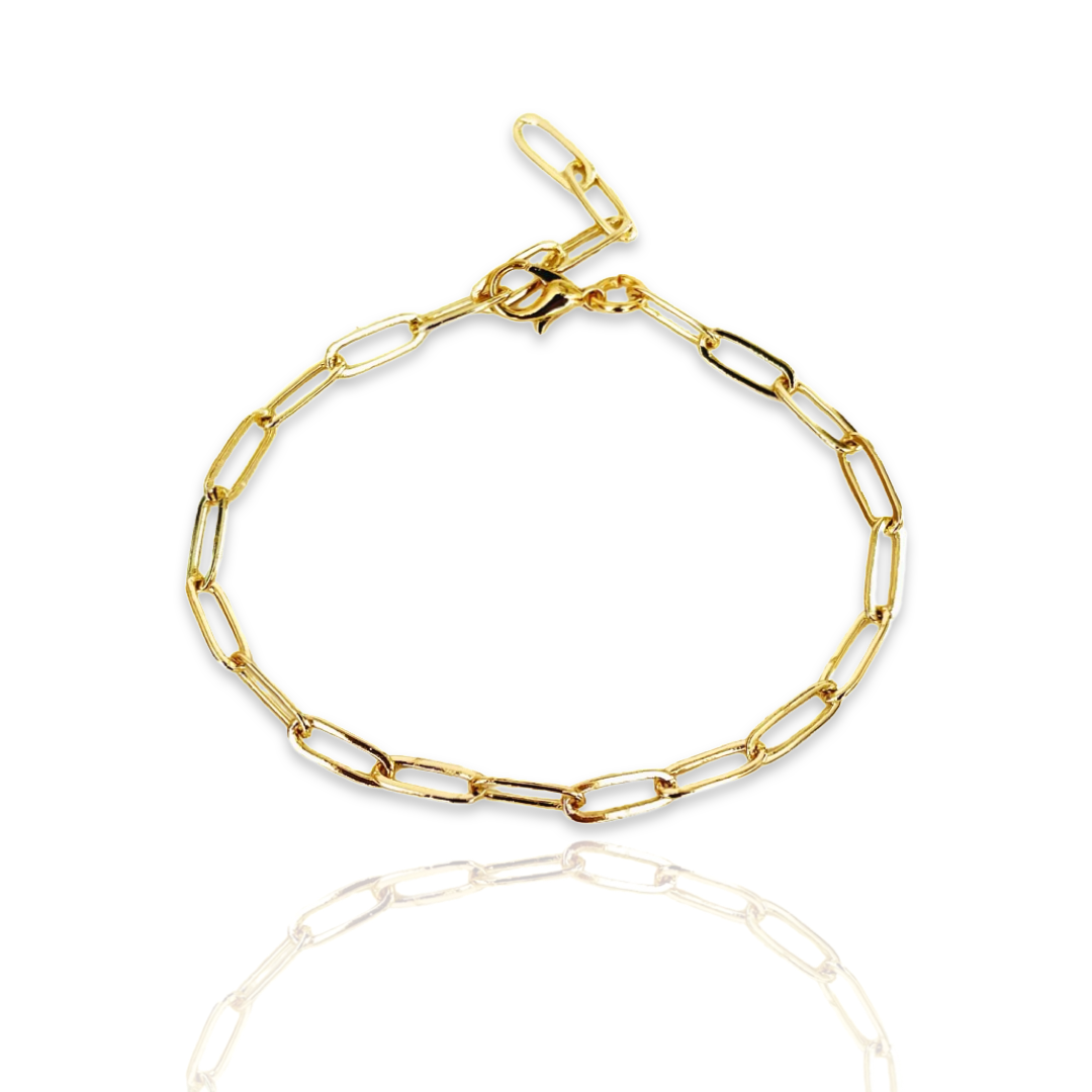 Gold Paperclip Chain Bracelet