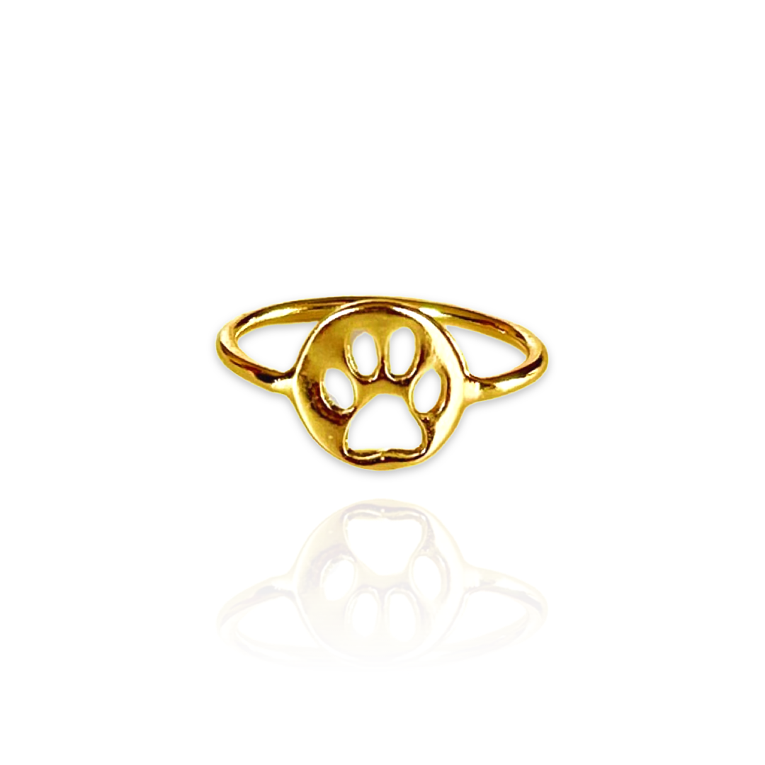The Golden Paw Print Ring