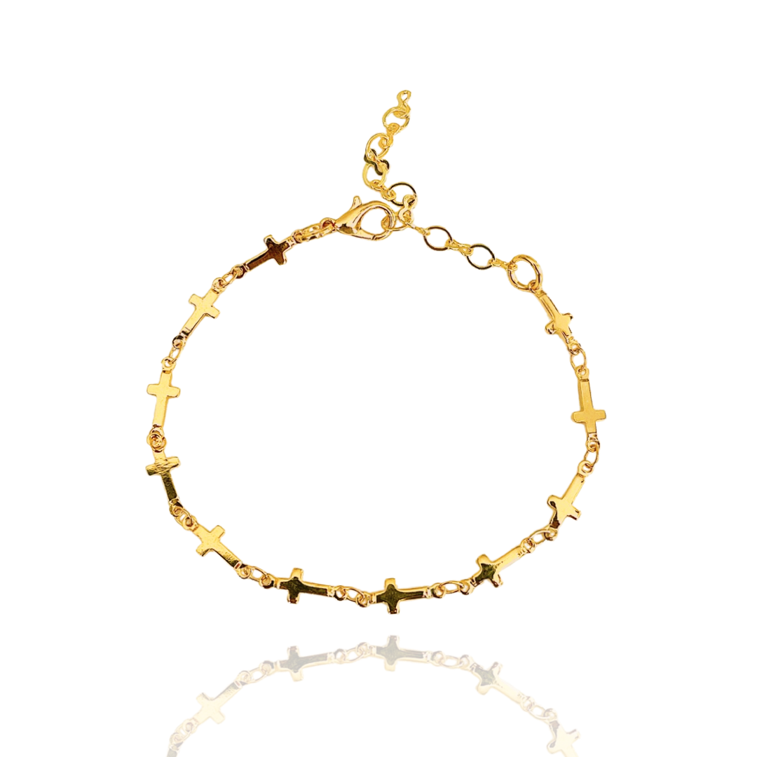 The Golden Cross Chain Bracelet
