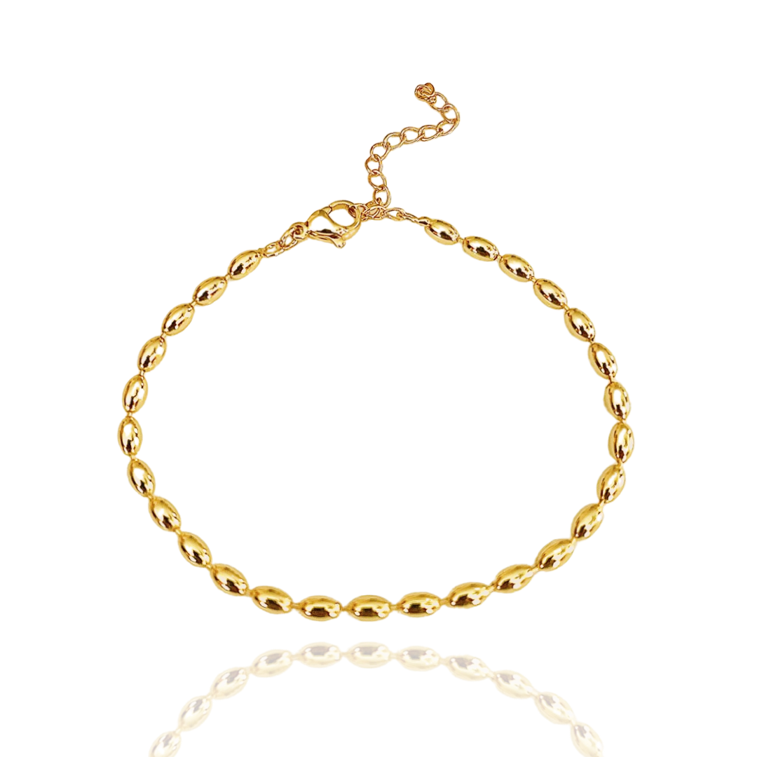 The Golden Oval Domed Chain Bracelet