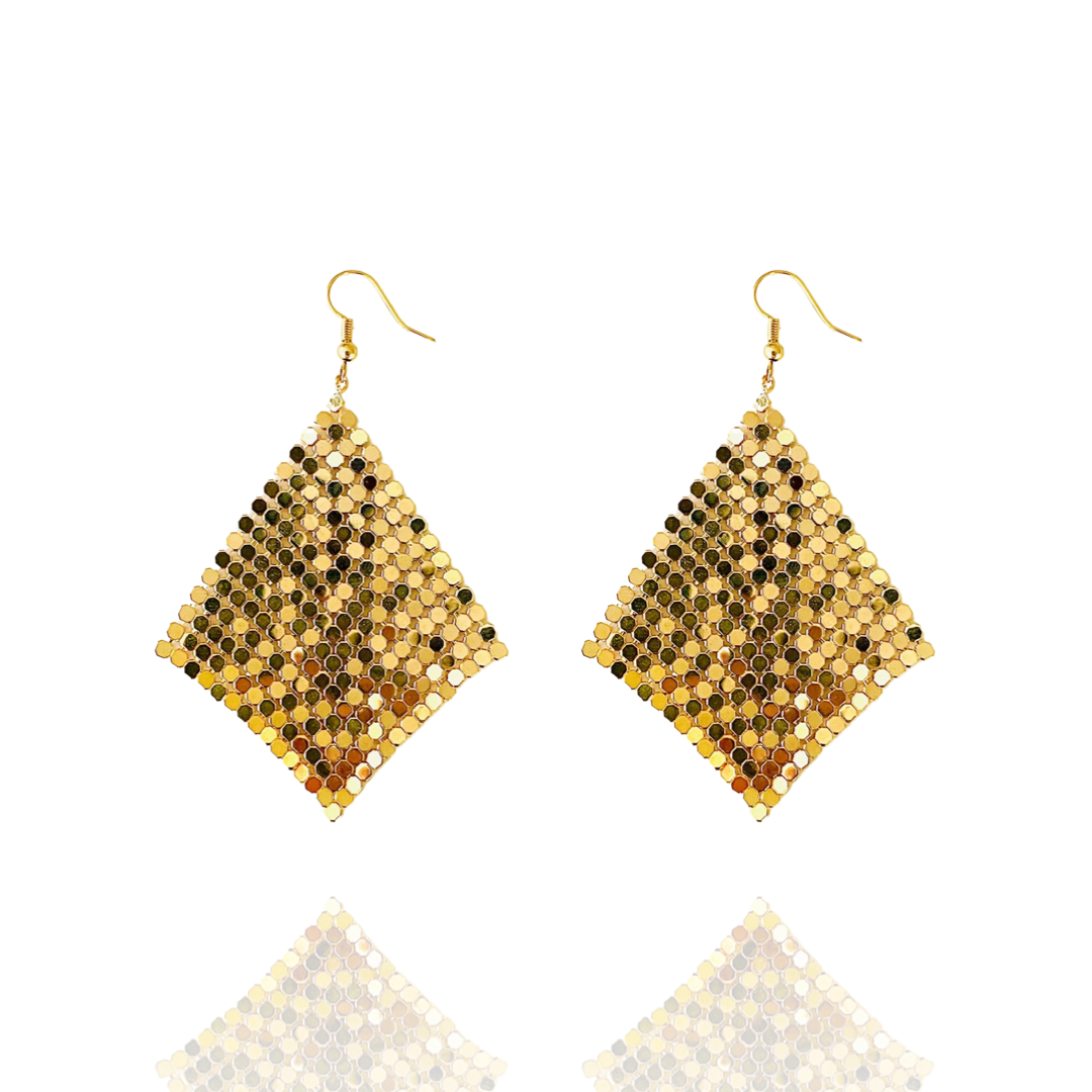 The Golden Disco Mesh Earrings