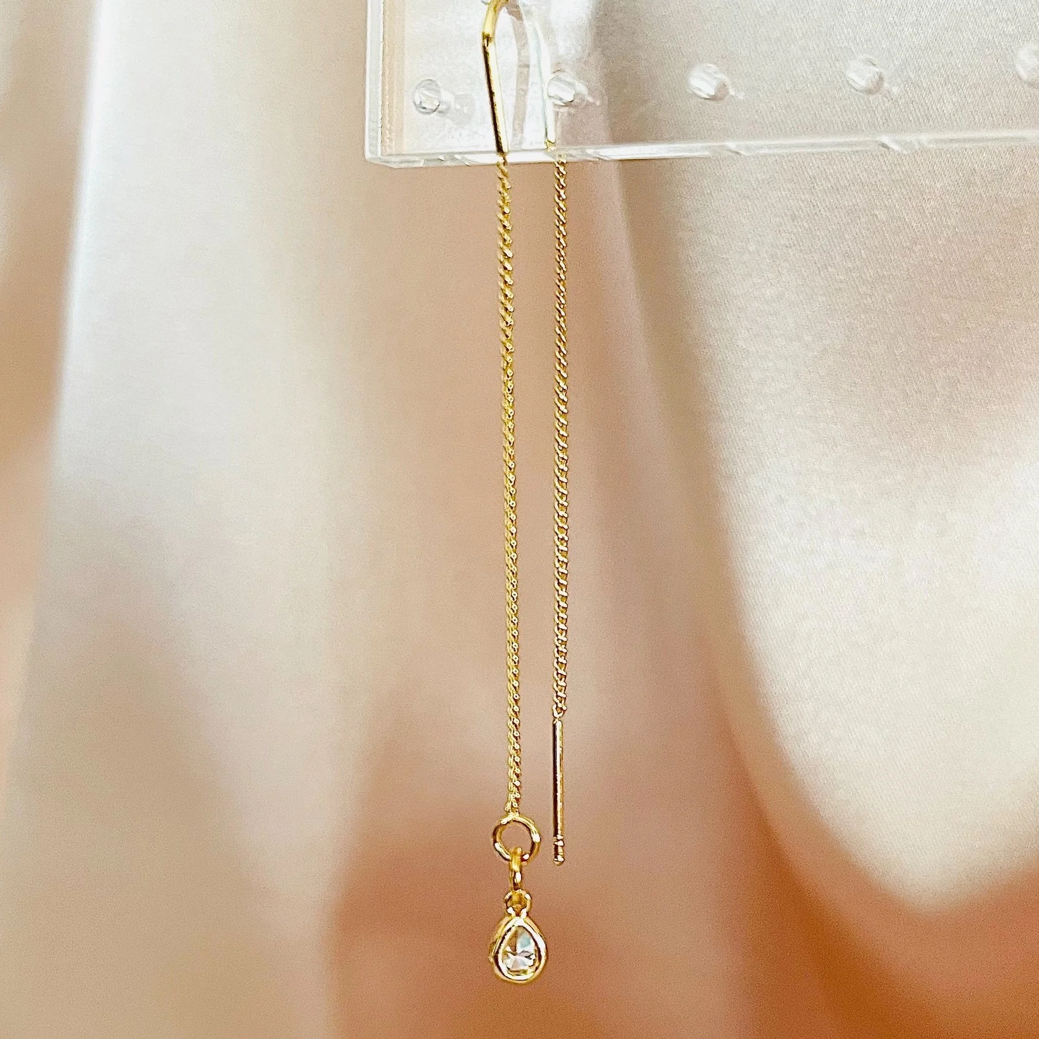 The Teardrop Crystal Ear Threader