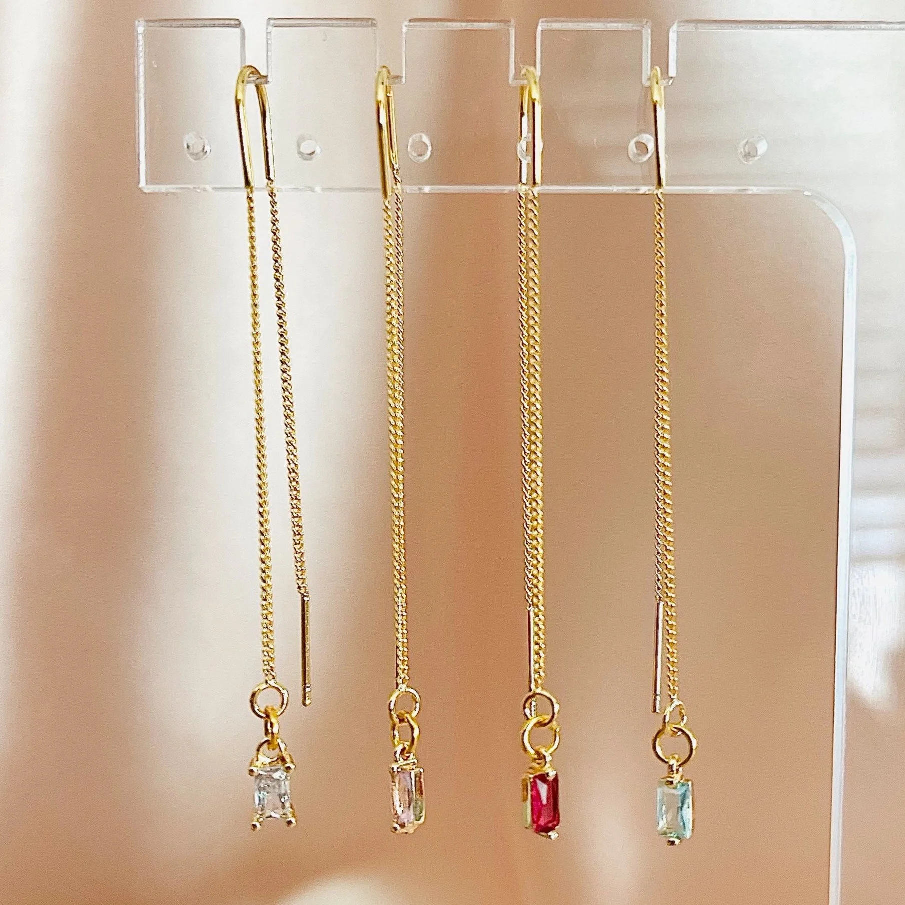 The Baguette Crystal Ear Threader