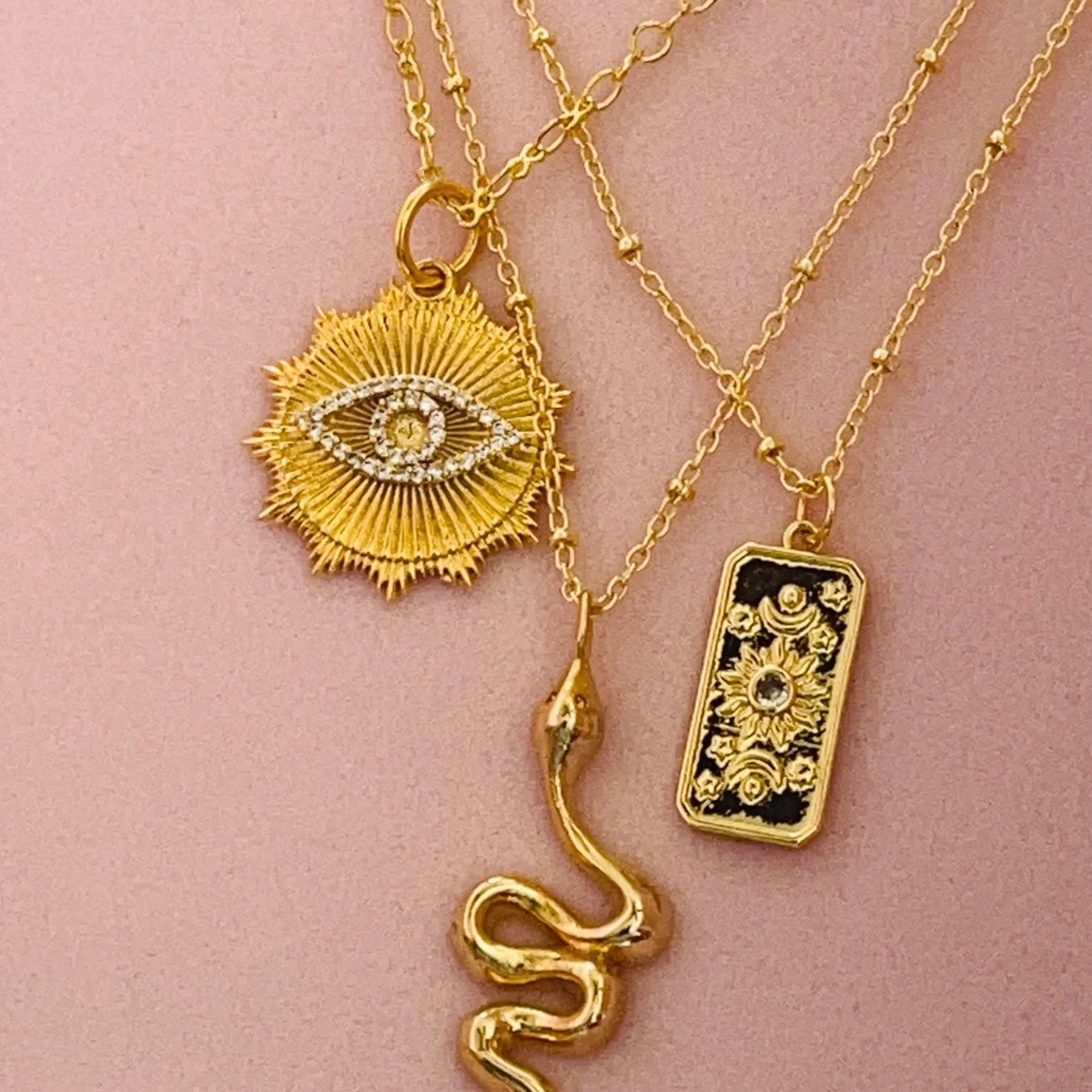 Golden Evil Eye Pendant