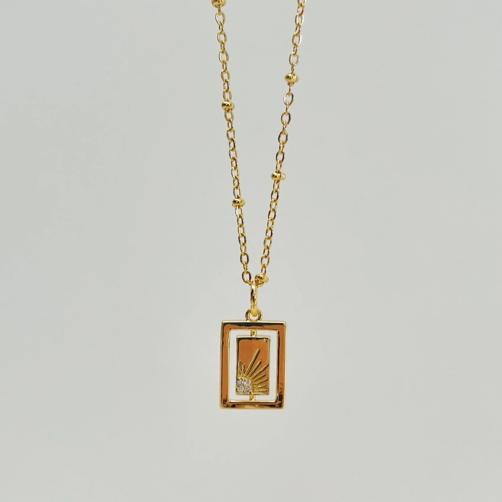 Golden Sunrise Tag Pendant