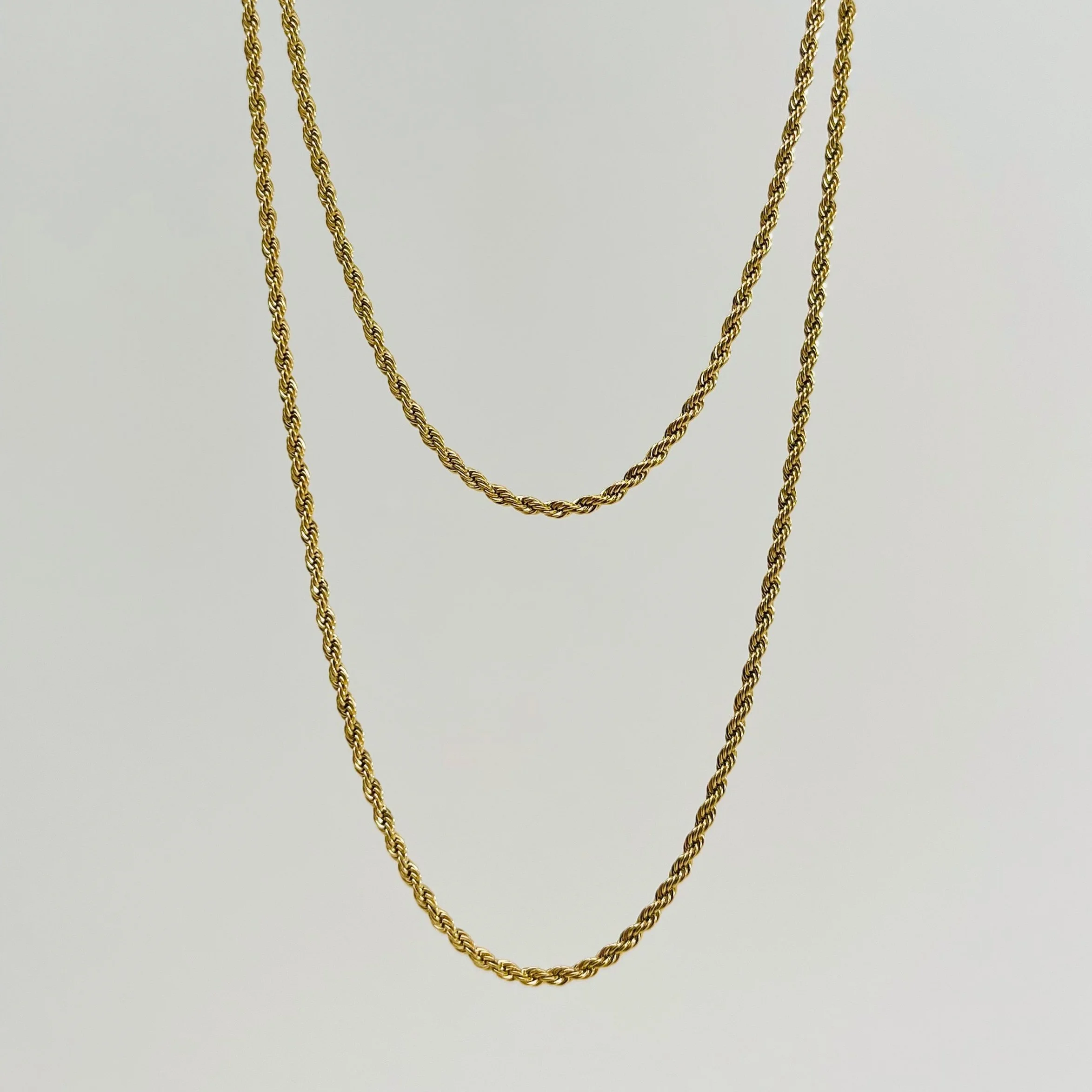 2mm Golden Rope Chain - Stainless Steel