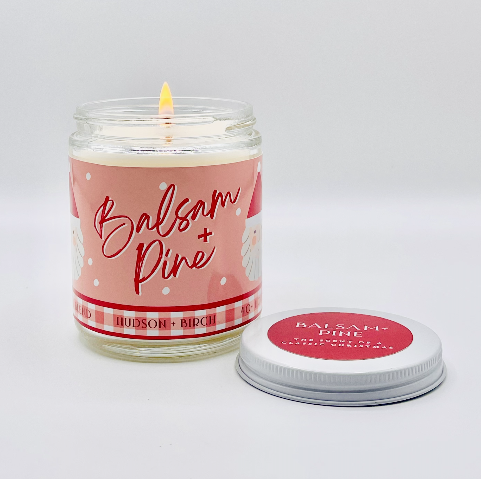 BALSAM AND PINE - ARTISANAL HAND POURED 8OZ GLASS JAR CANDLE