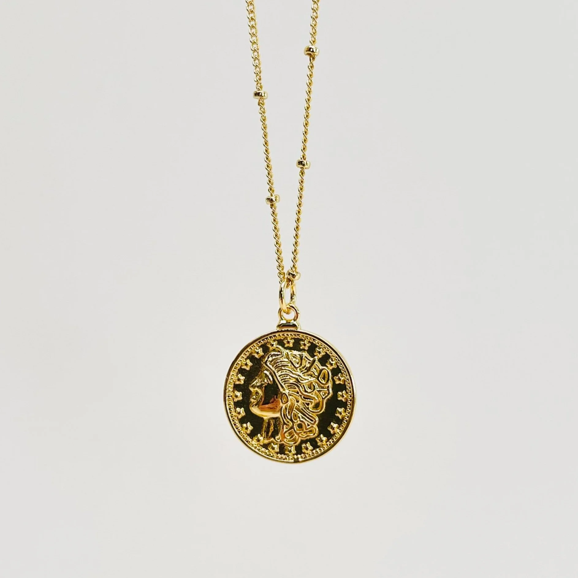 Golden Medallion Coin Pendant