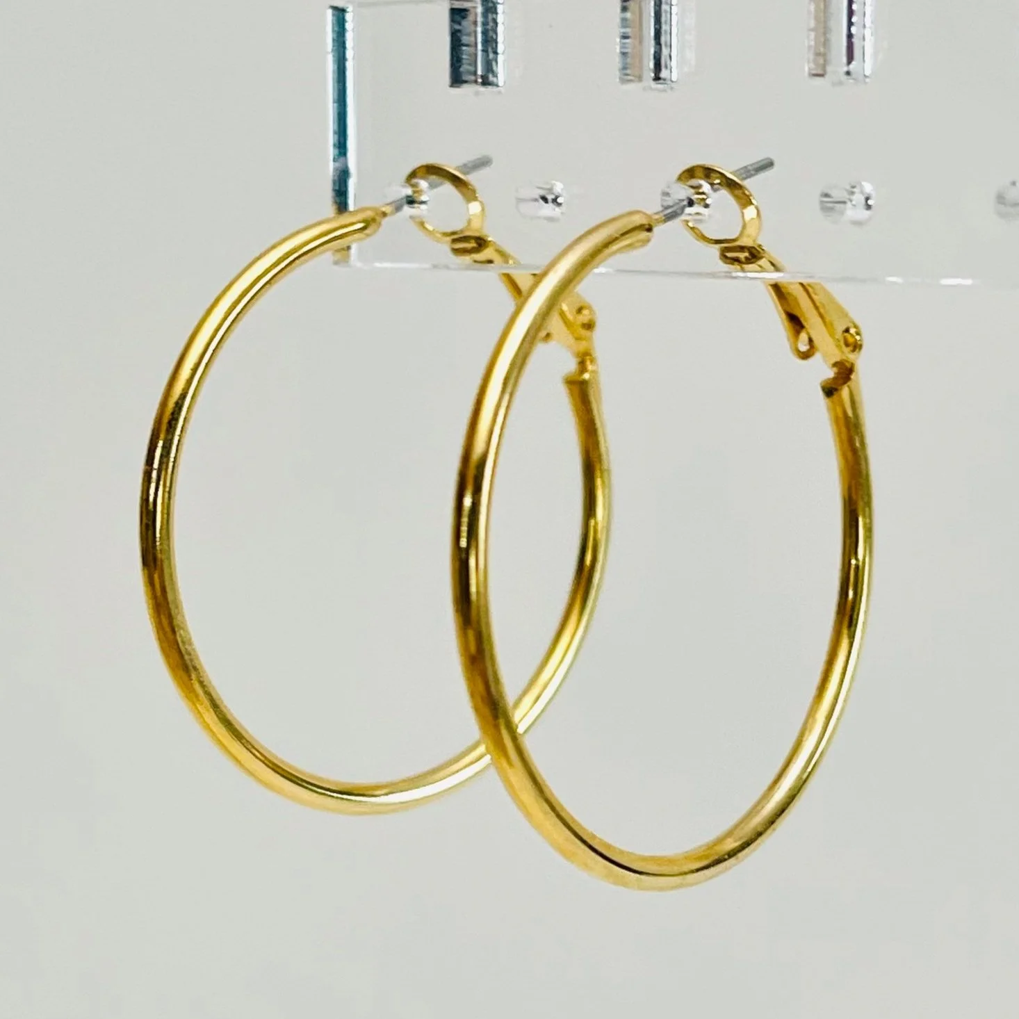 The Golden Wire Medium Hoops