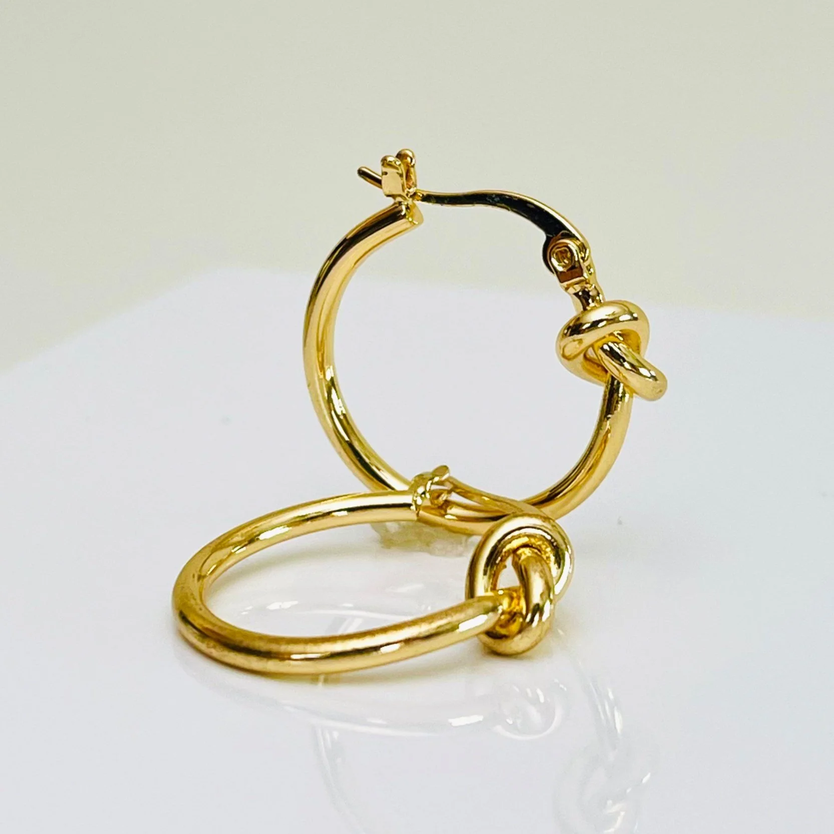 Gold Knot Hoops