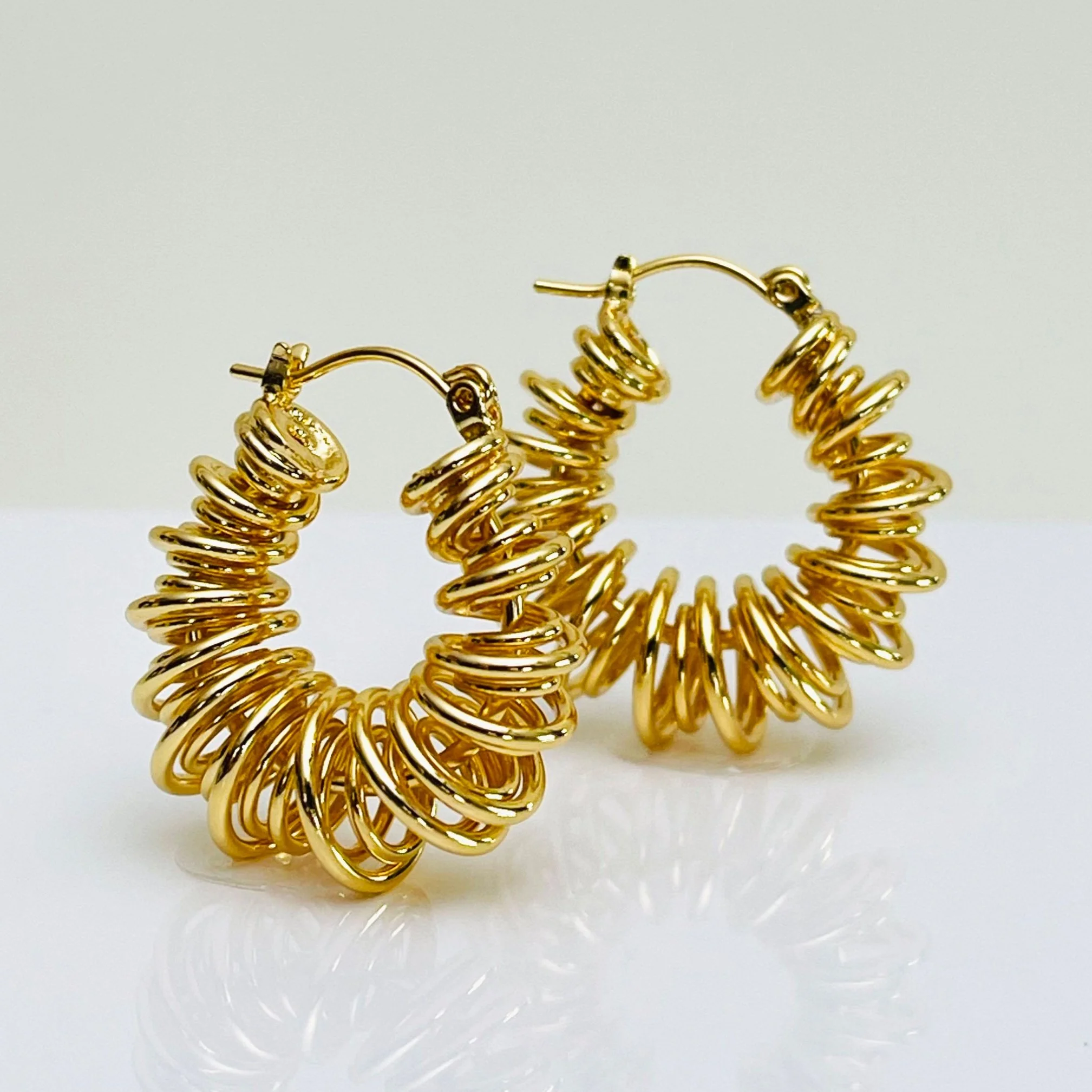 Golden Coil Hoops
