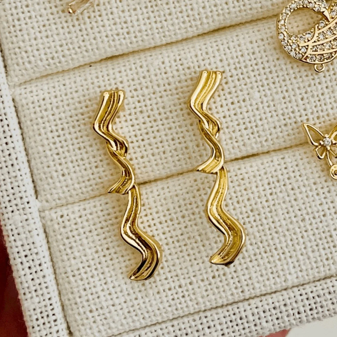 Golden Matchstick Studs