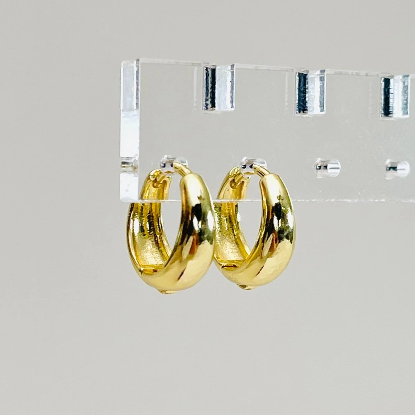 Tapered Mini Huggie Hoops