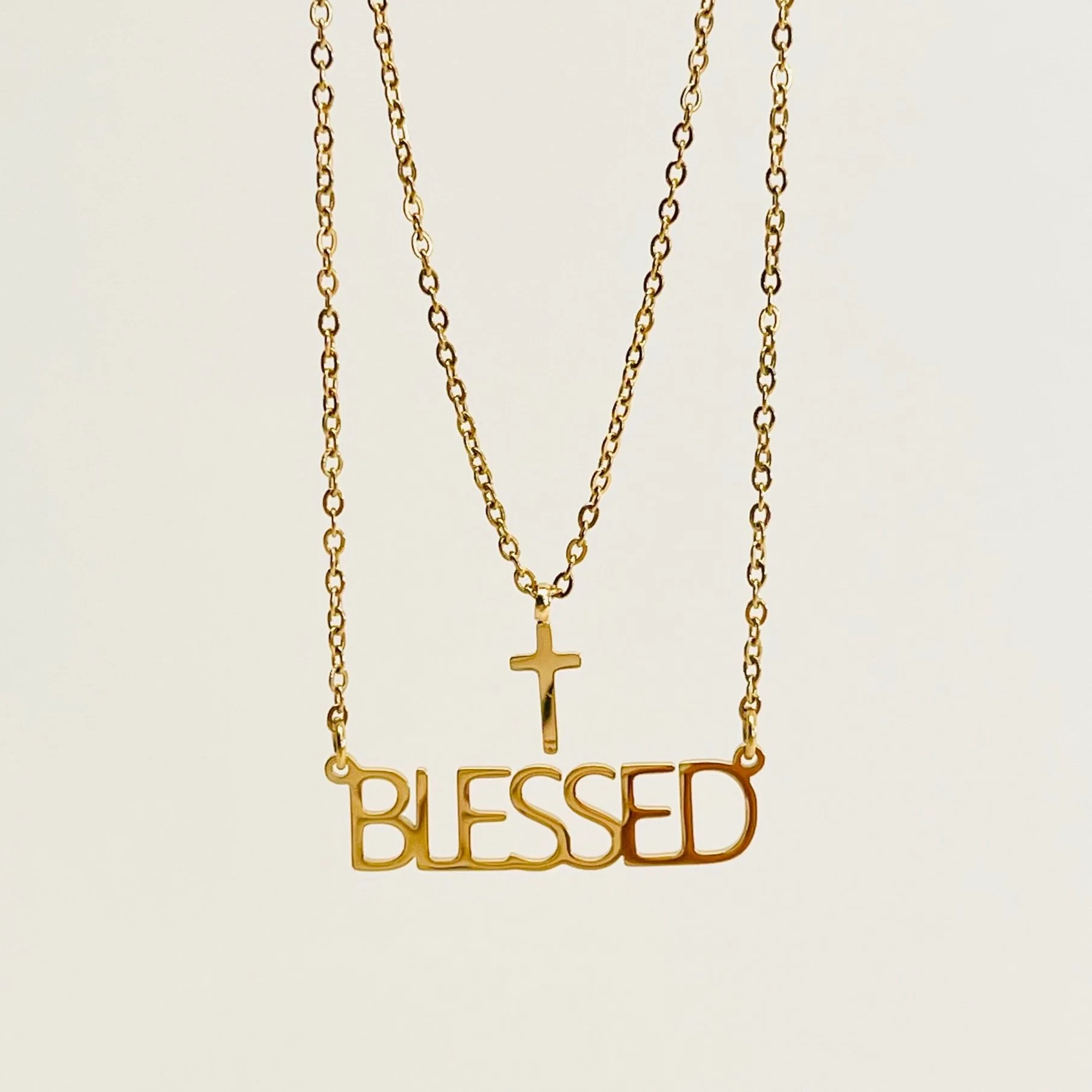 Blessed Double Chain Necklace