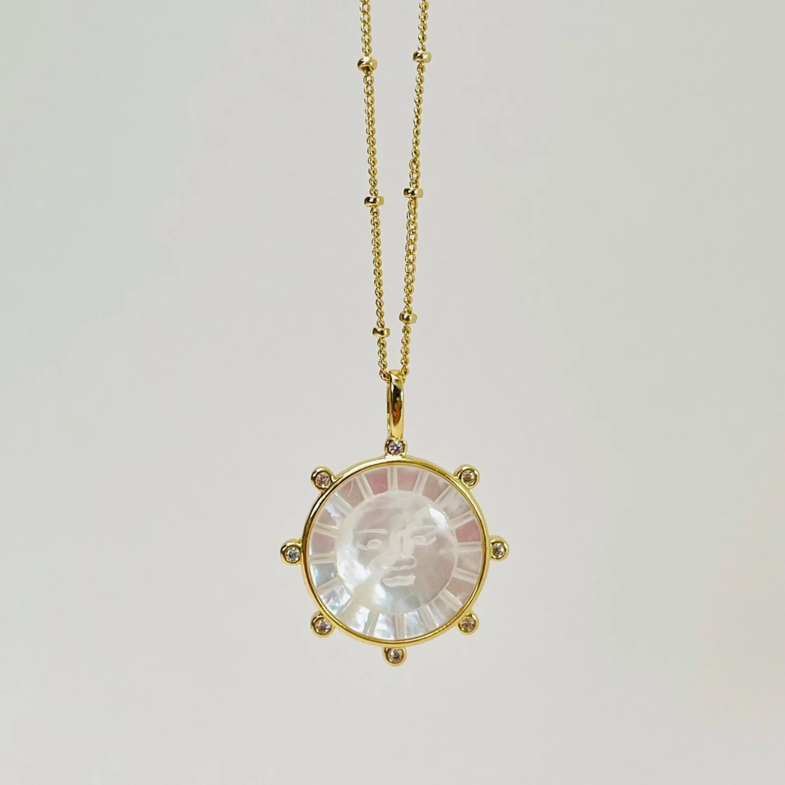 Mother of Pearl Man in the Moon Pendant