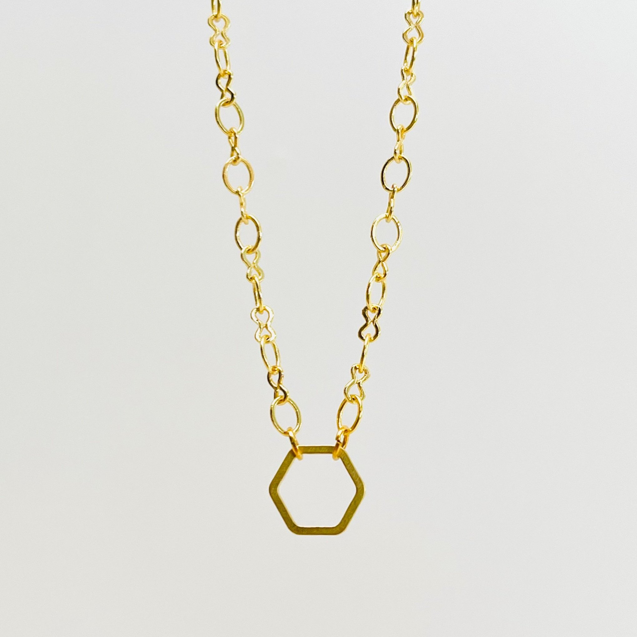 Golden Hexagon Pendant