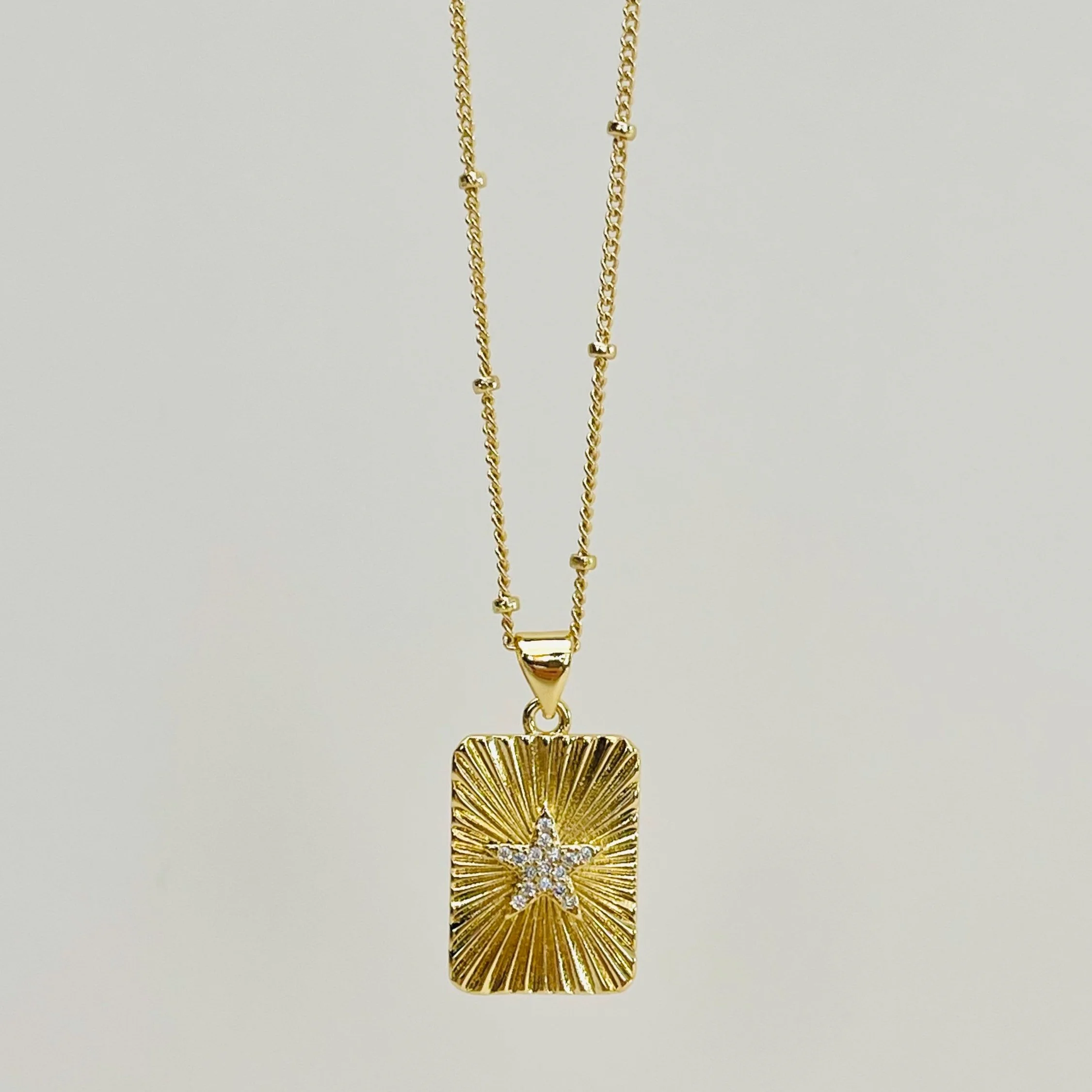 Pave Crystal Star Pendant