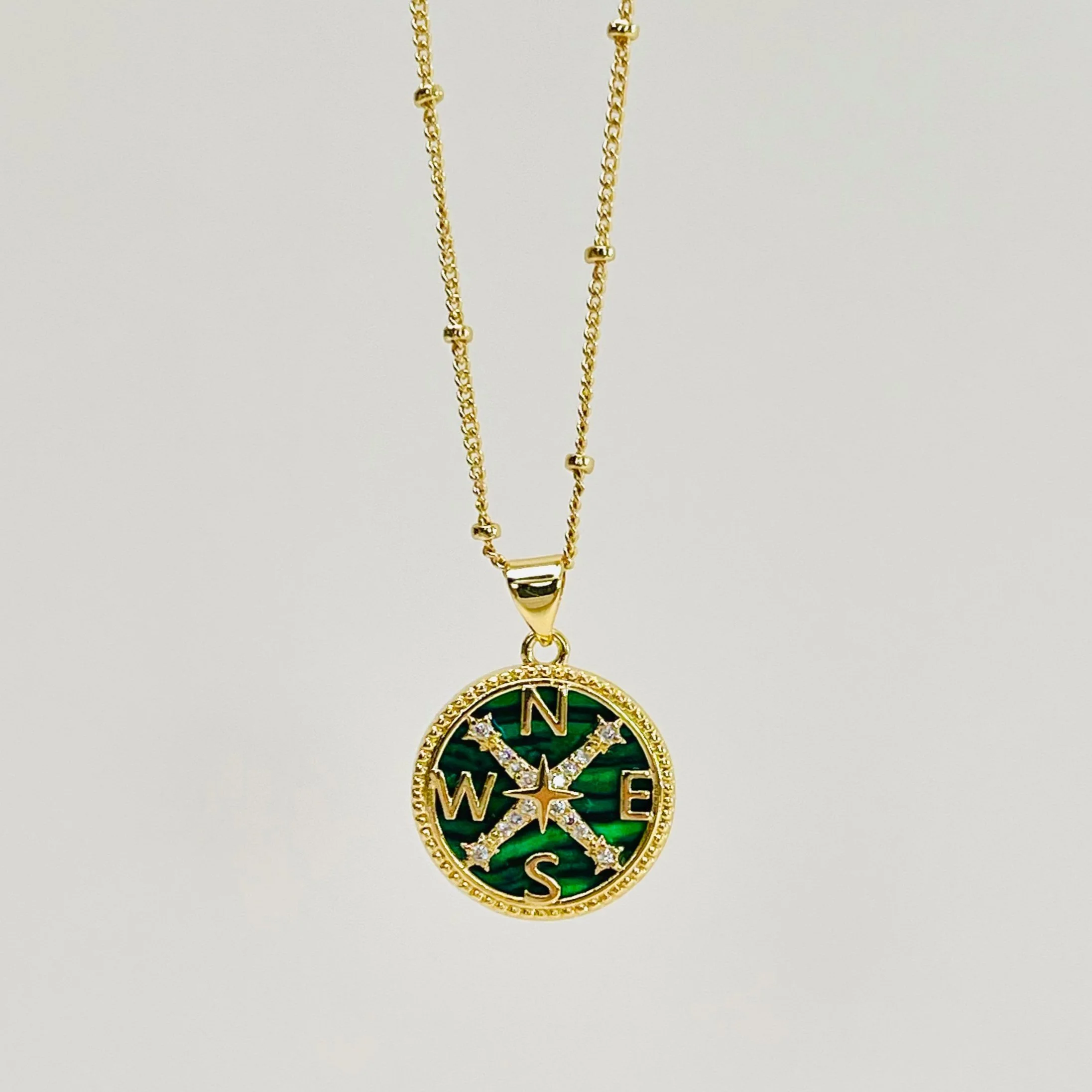 The Malachite Compass Pendant