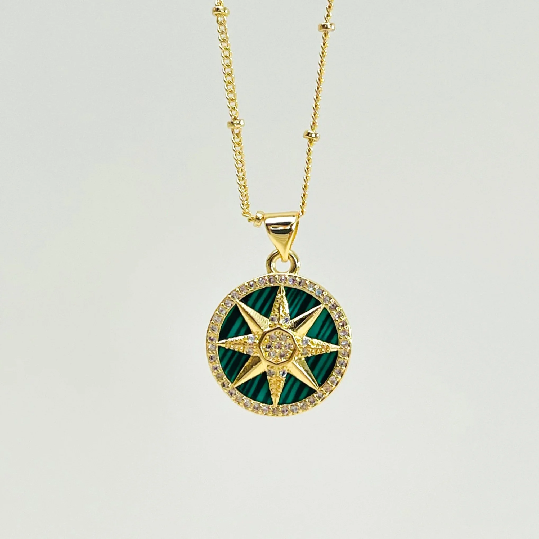 The Malachite North Star Pendant