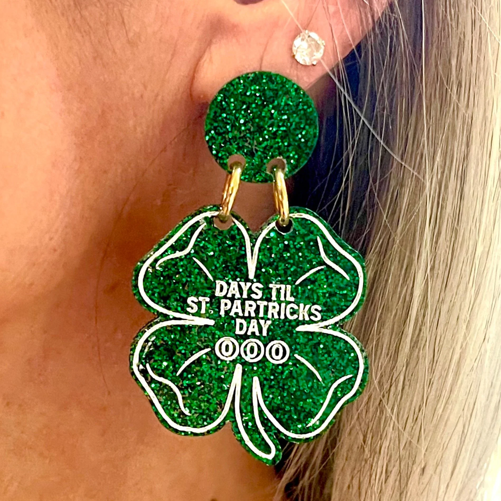 Jody's Countdown to St. Patrick's Day Clock Earrings