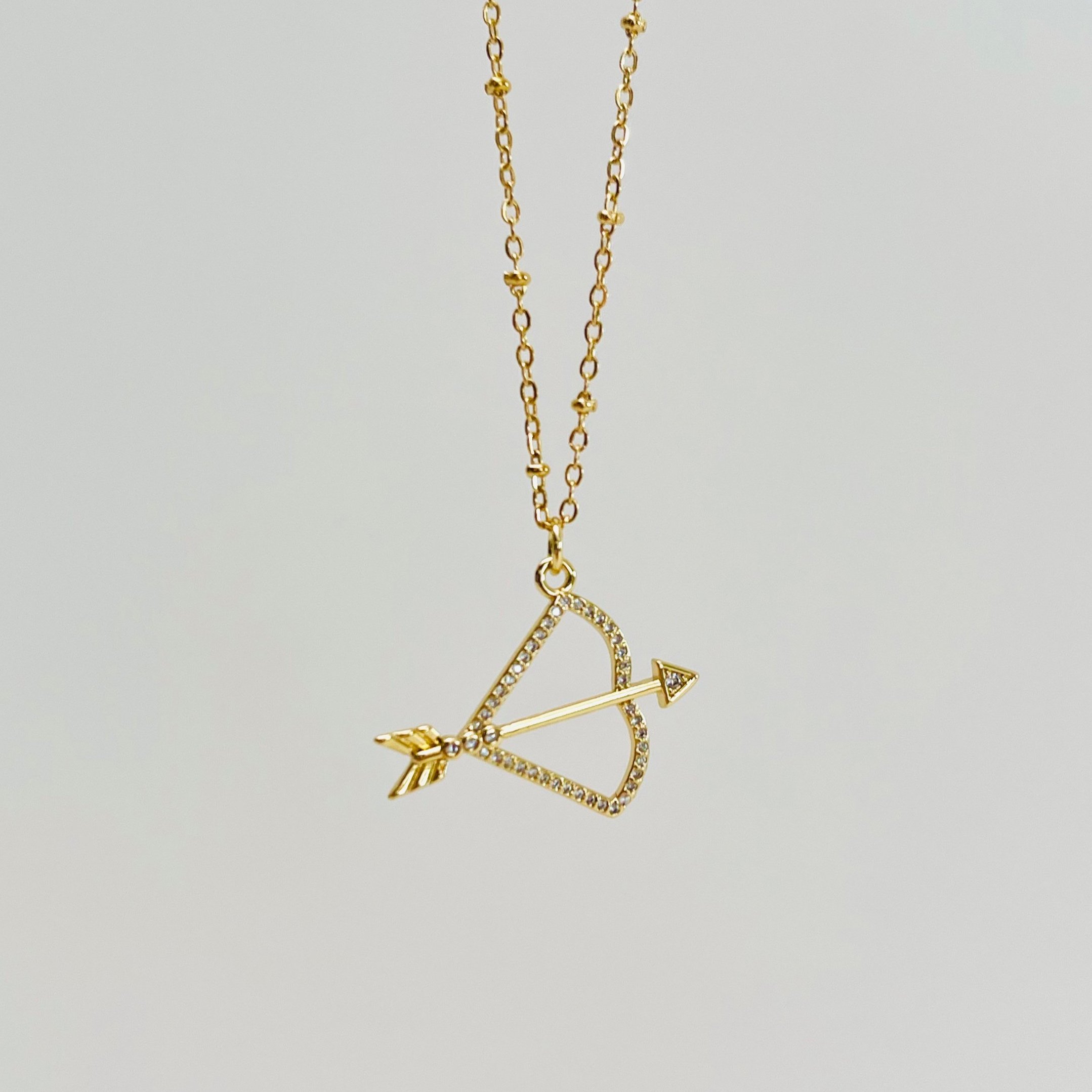 Bow and Arrow Crystal Pendant