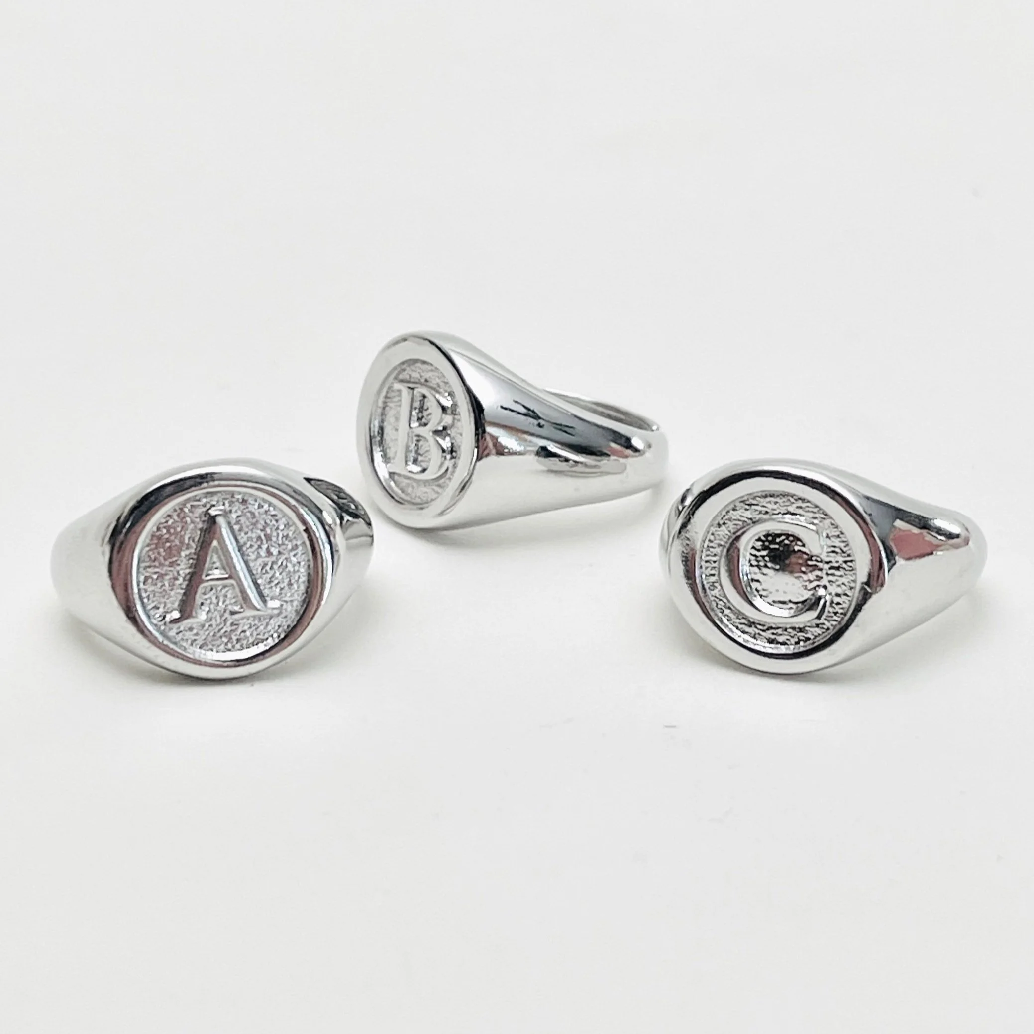 The Silver Monogram Signet Ring