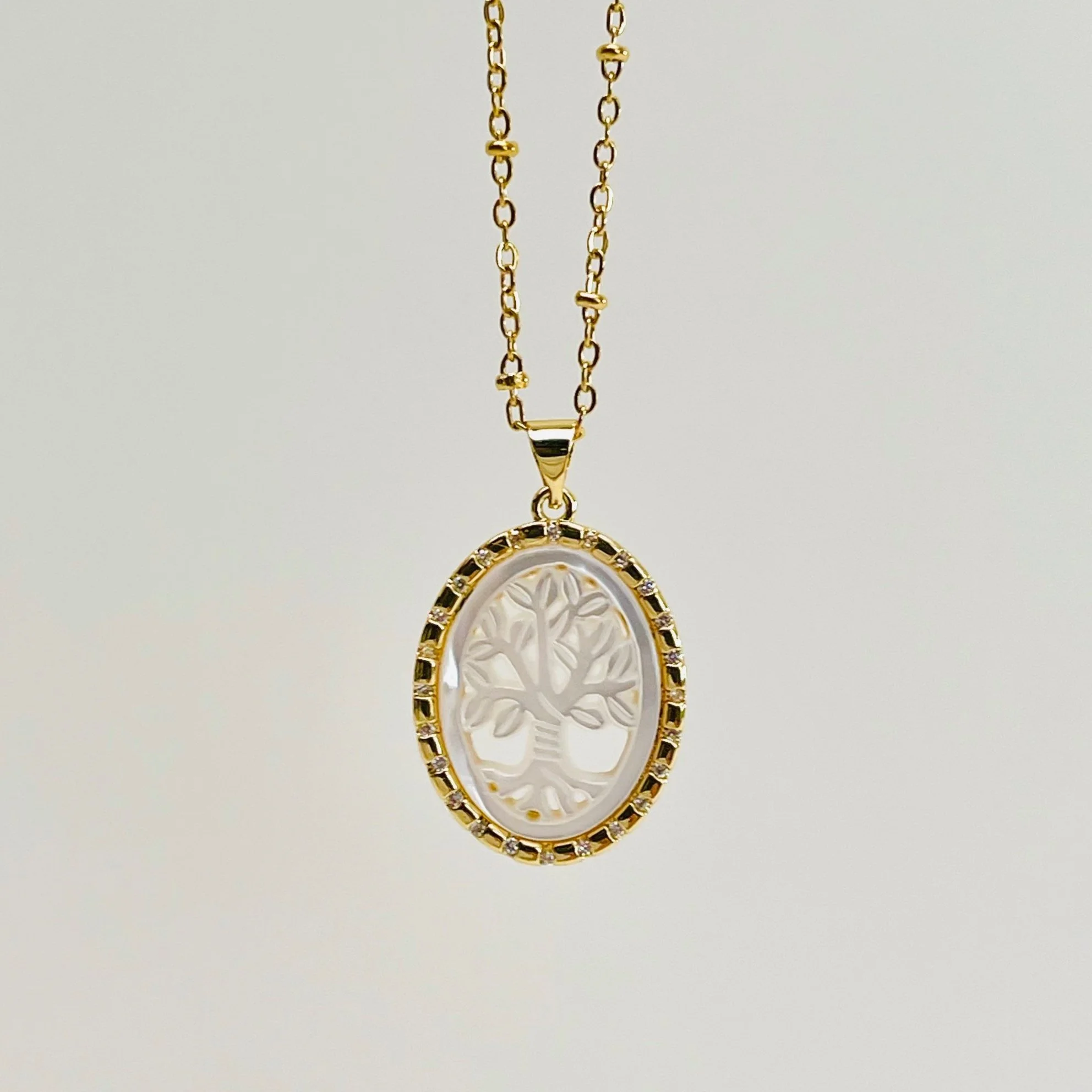 Mother of Pearl Tree of Life Pendant