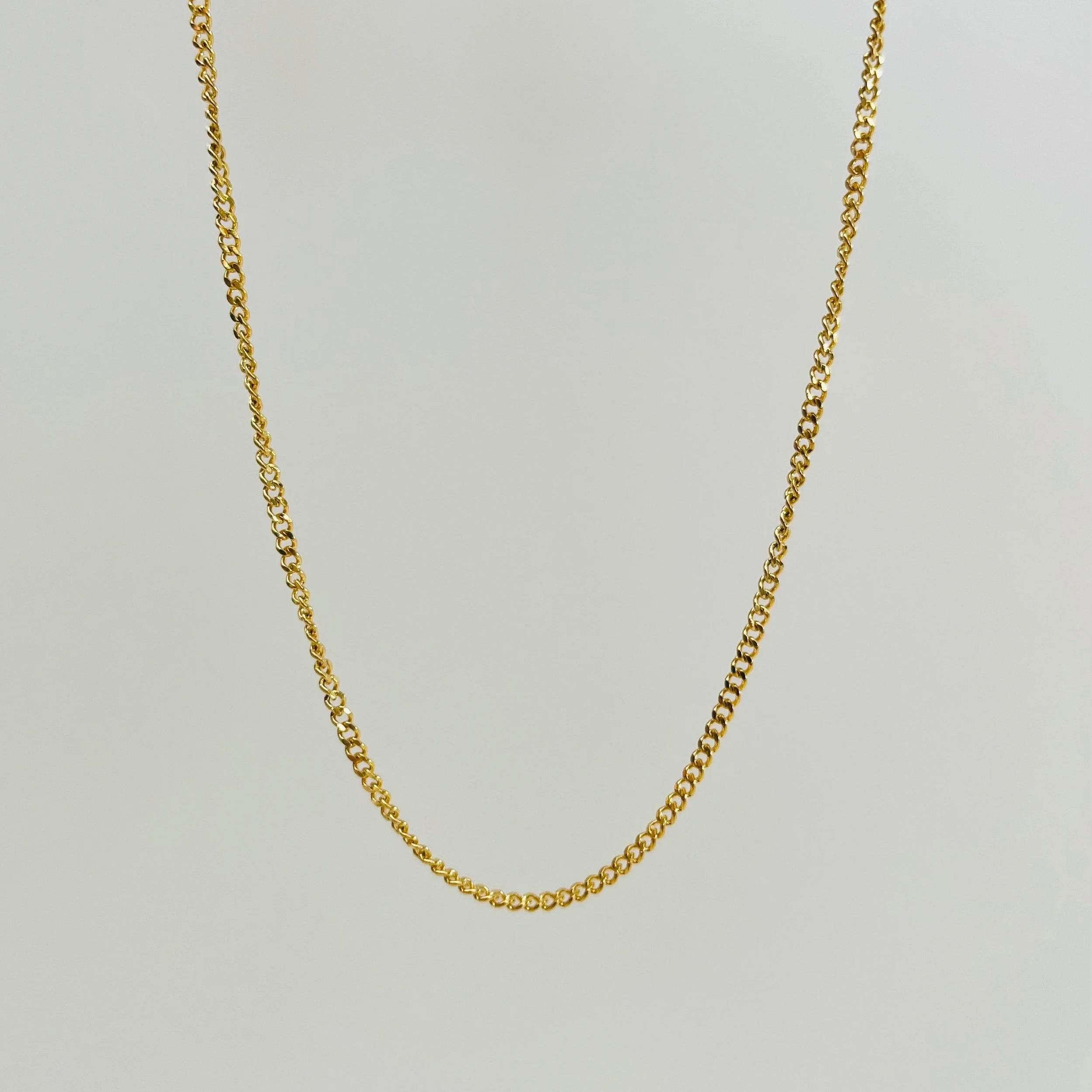 2mm Golden Curb Chain - Stainless Steel