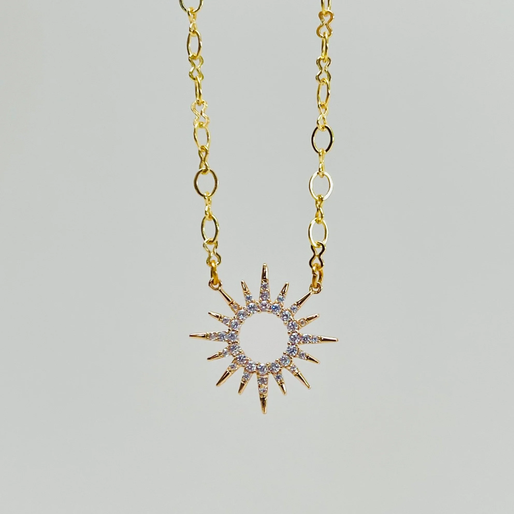 The Open Sun Crystal Starburst Pendant