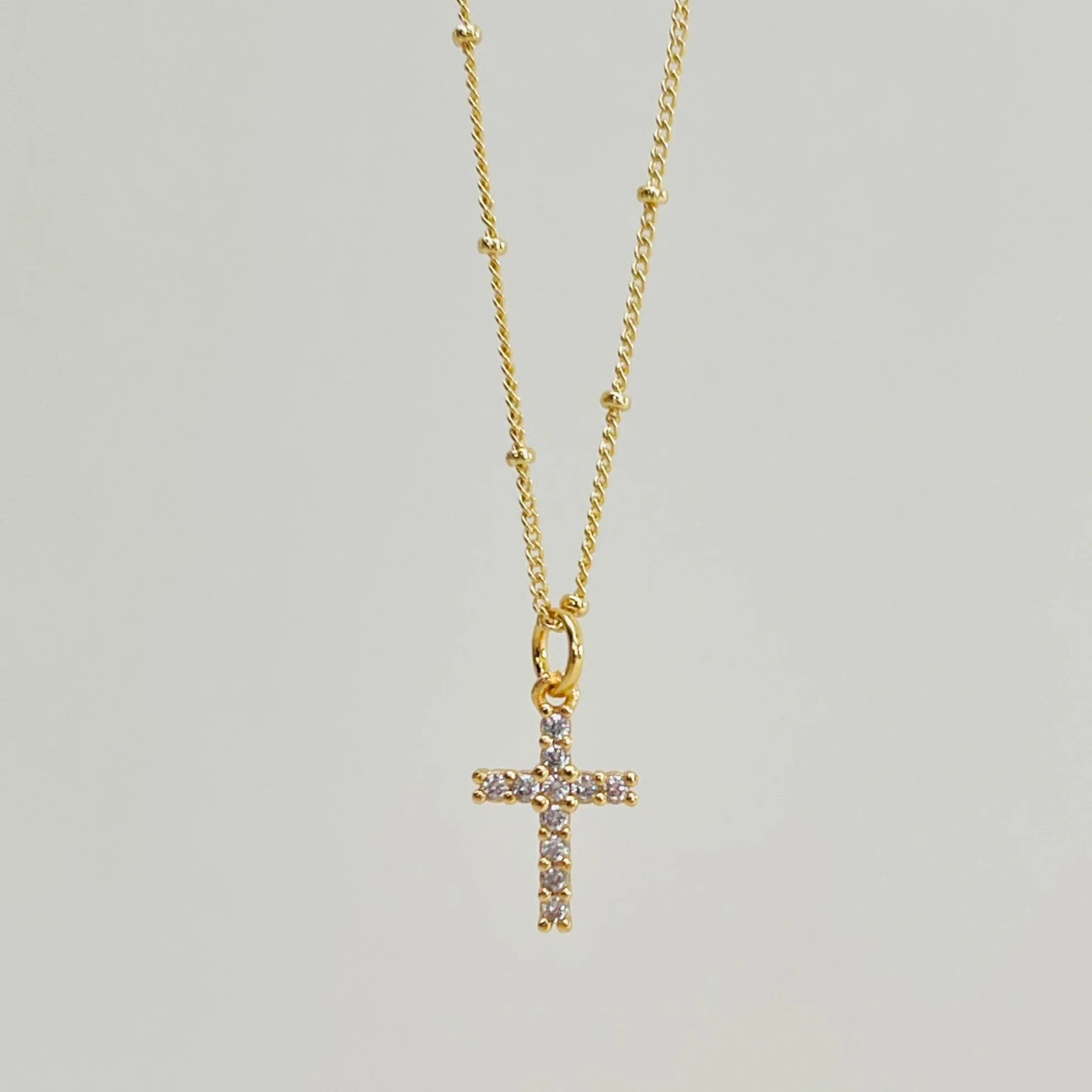 The Crystal Pave Cross Pendant