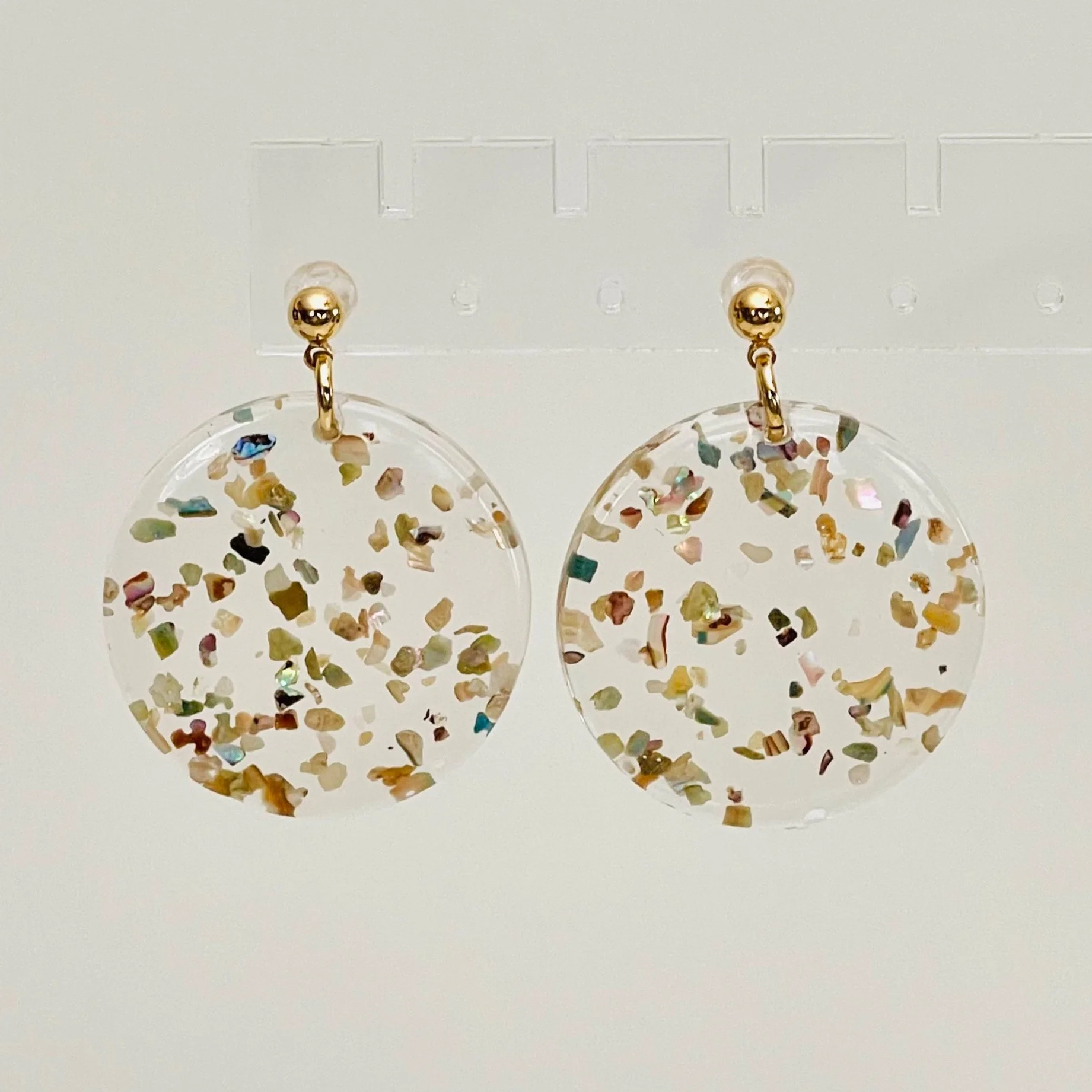 Iridescent Leaf Acrylic Drops