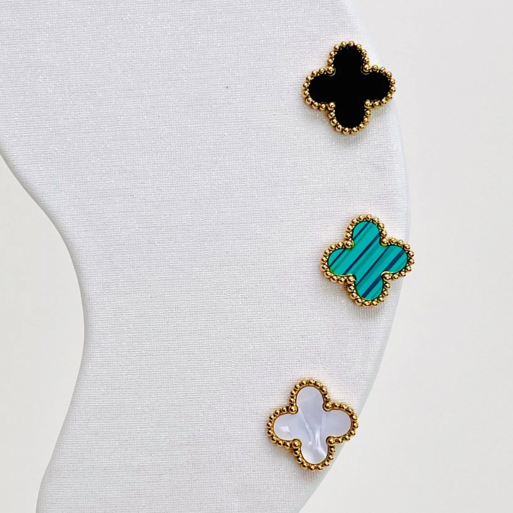 Beaded Clover Studs  - Multiple Colors