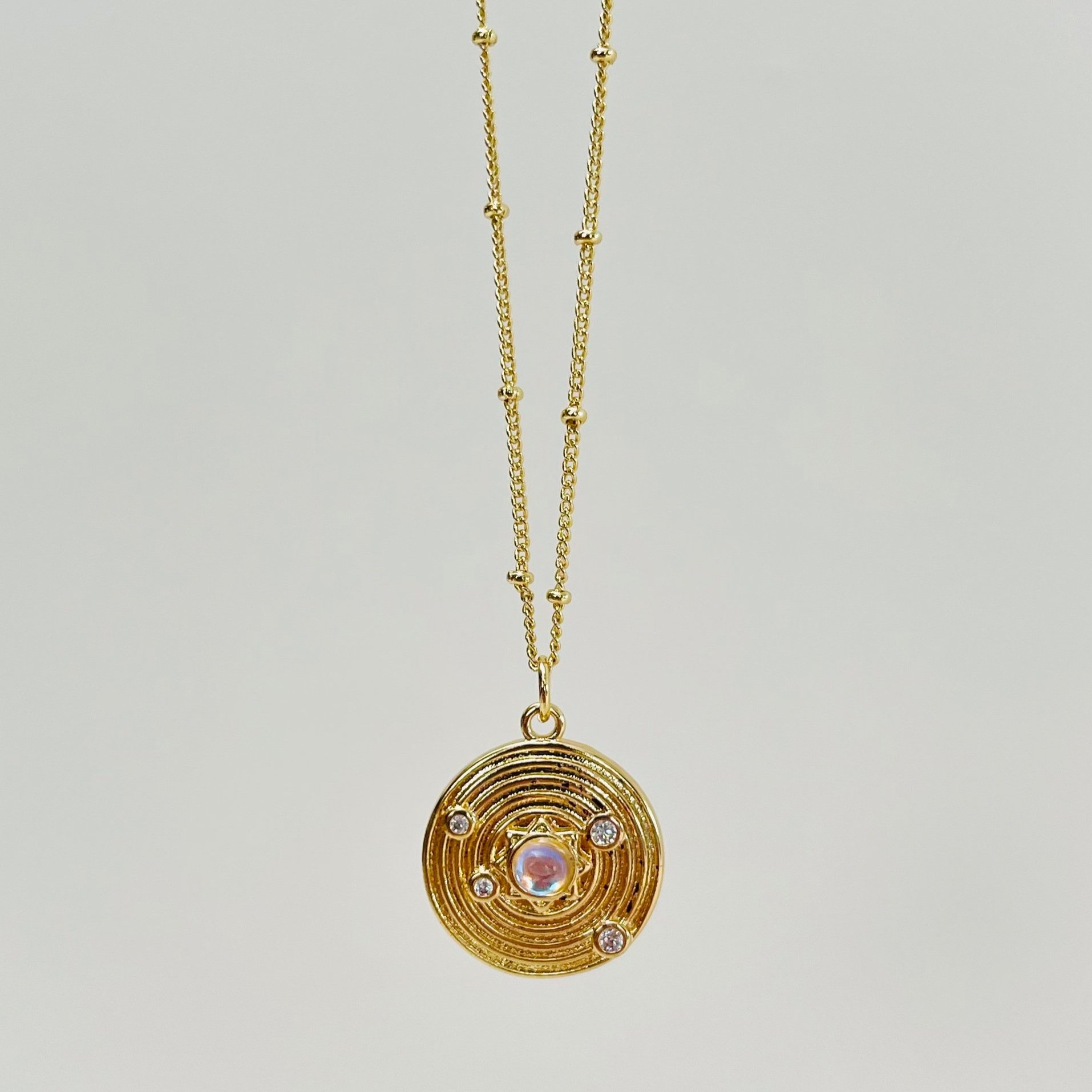 Blue Opalite Celestial Pendant