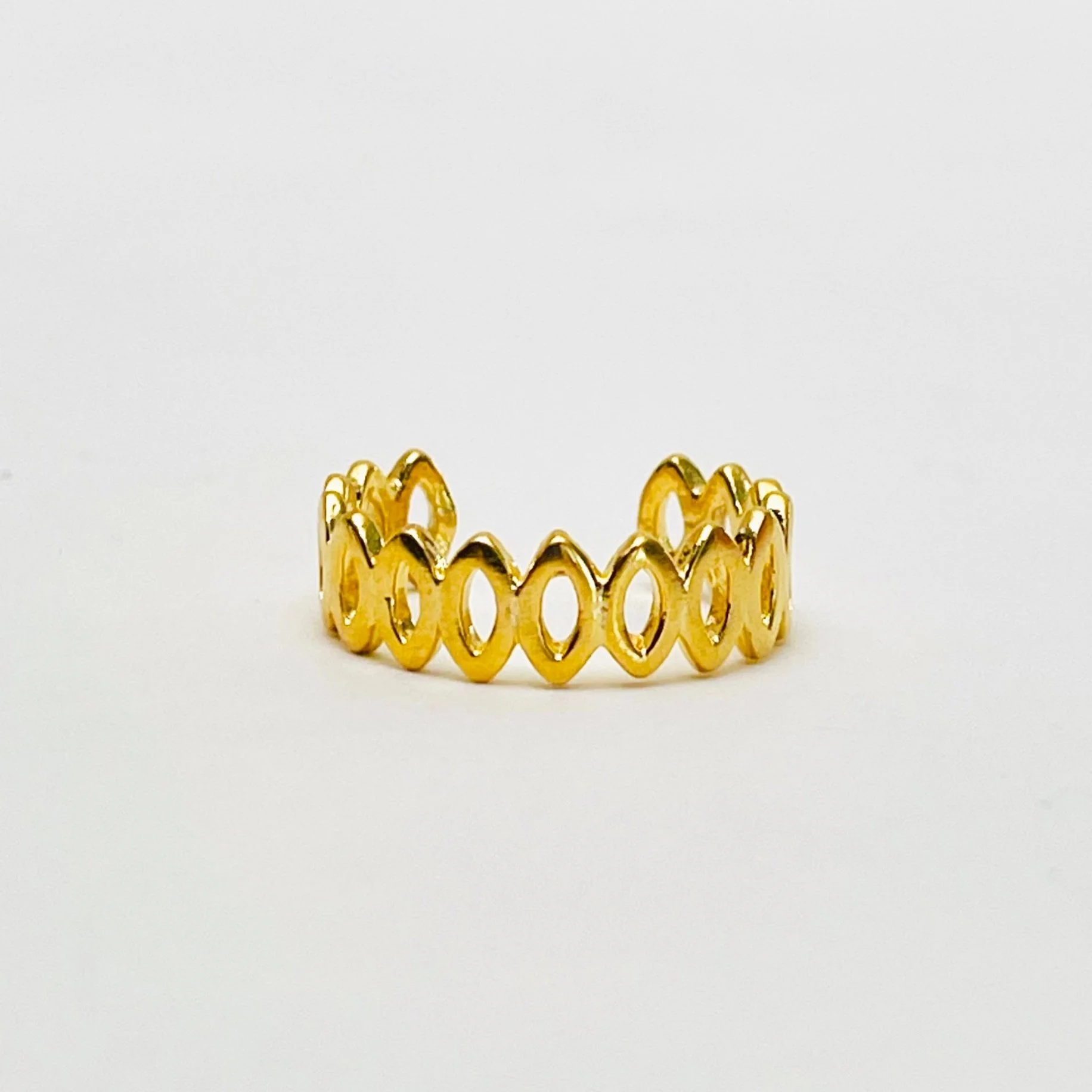 The Golden Marquise Stacking Ring