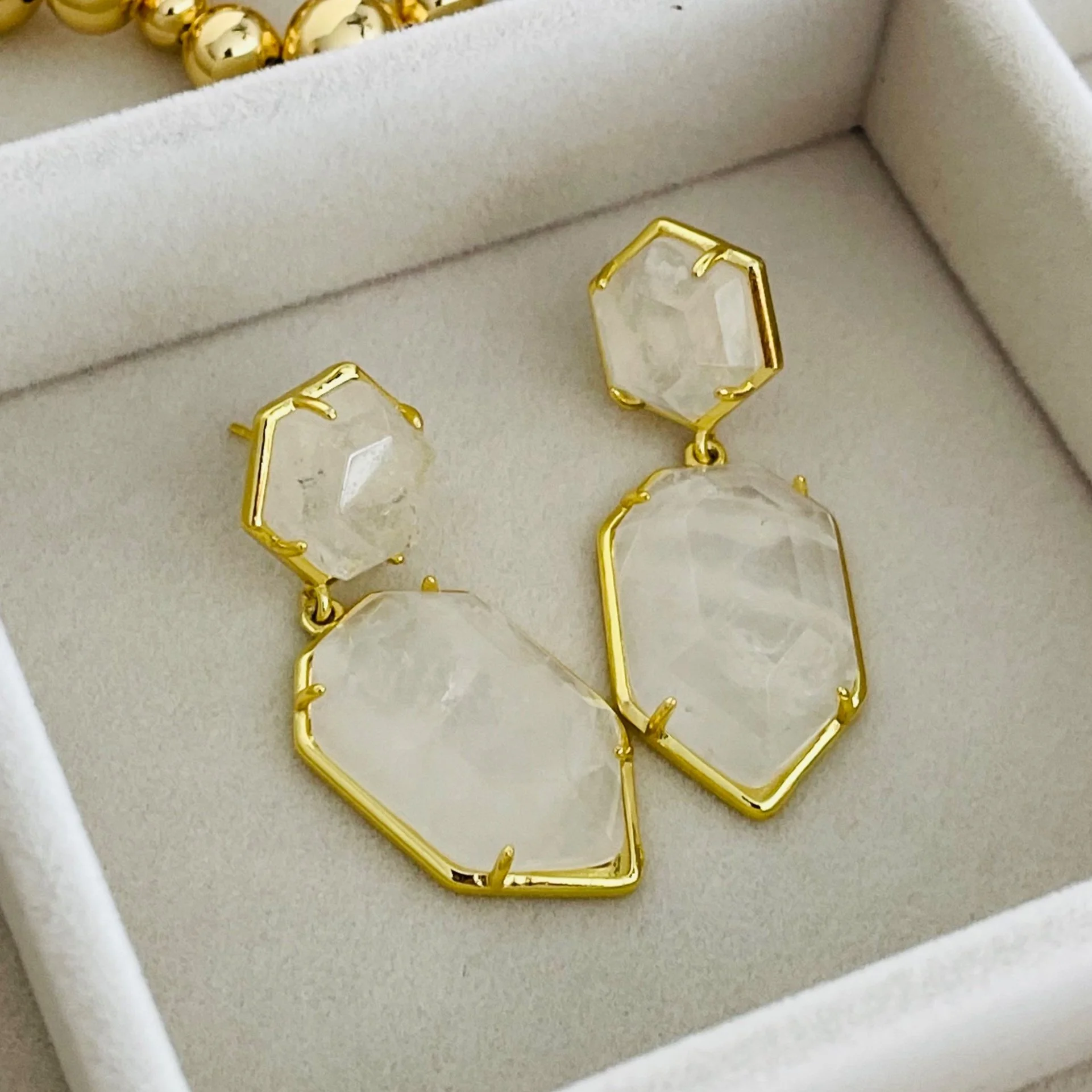 The Rock Crystal Quartz Statement Drops