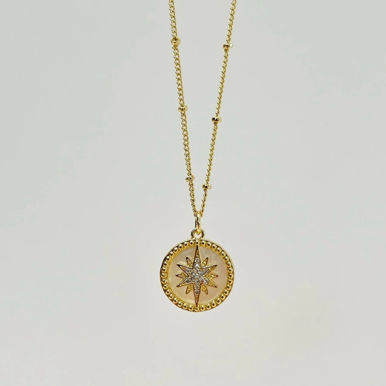 Mother of Pearl North Star Crest Pendant
