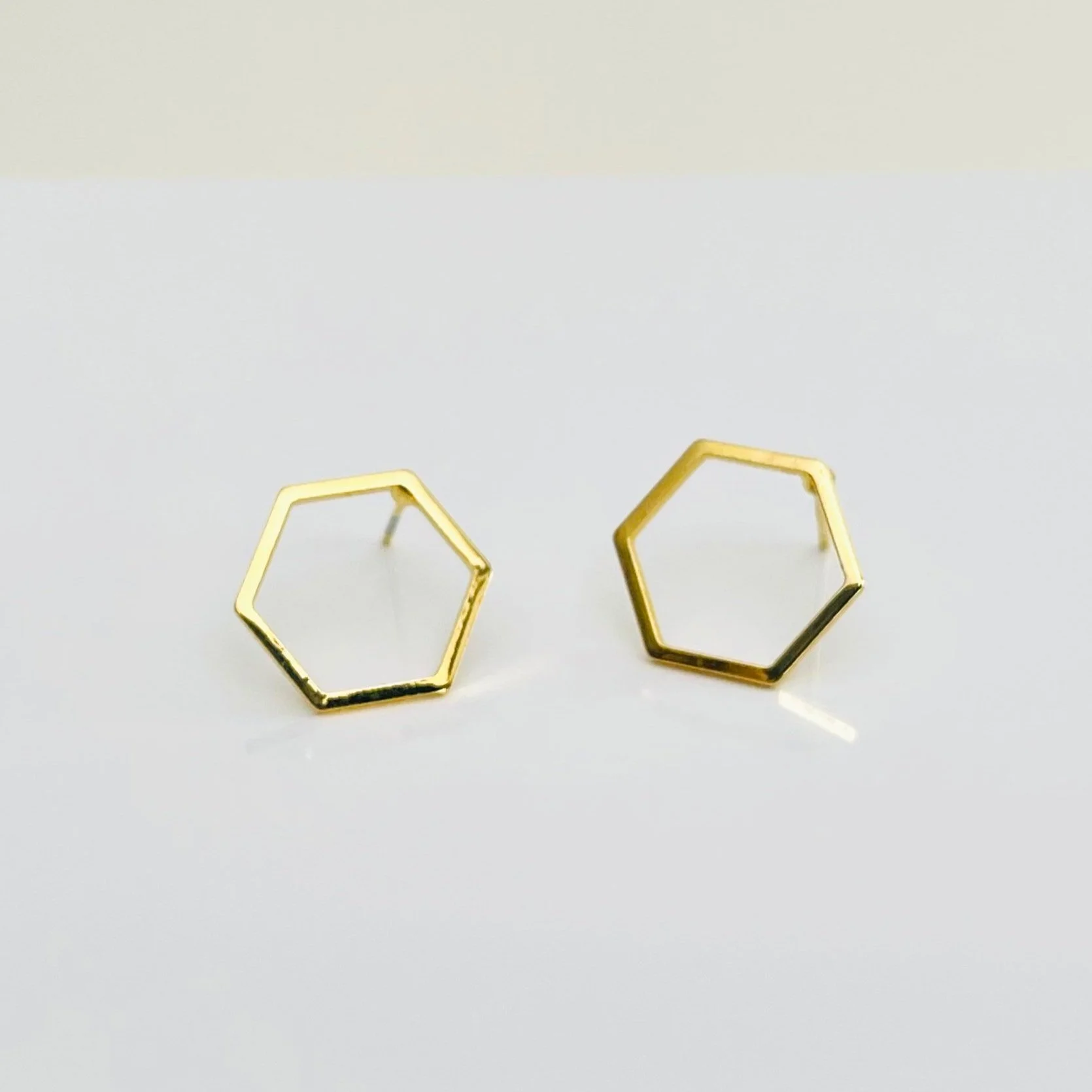 The Golden Hexagon Studs
