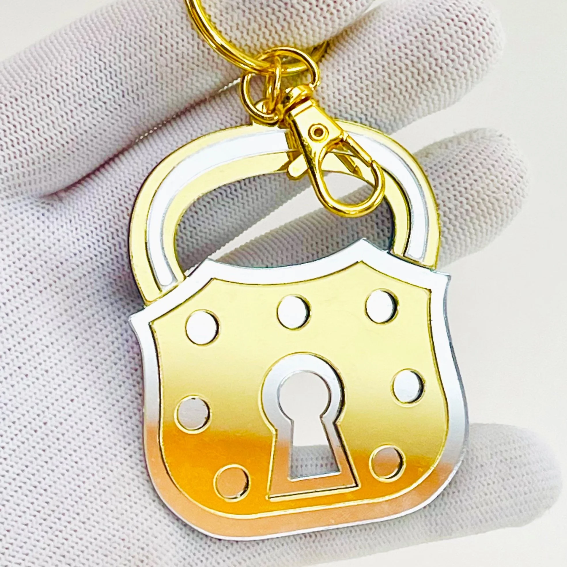 Mirrored Lock Charm