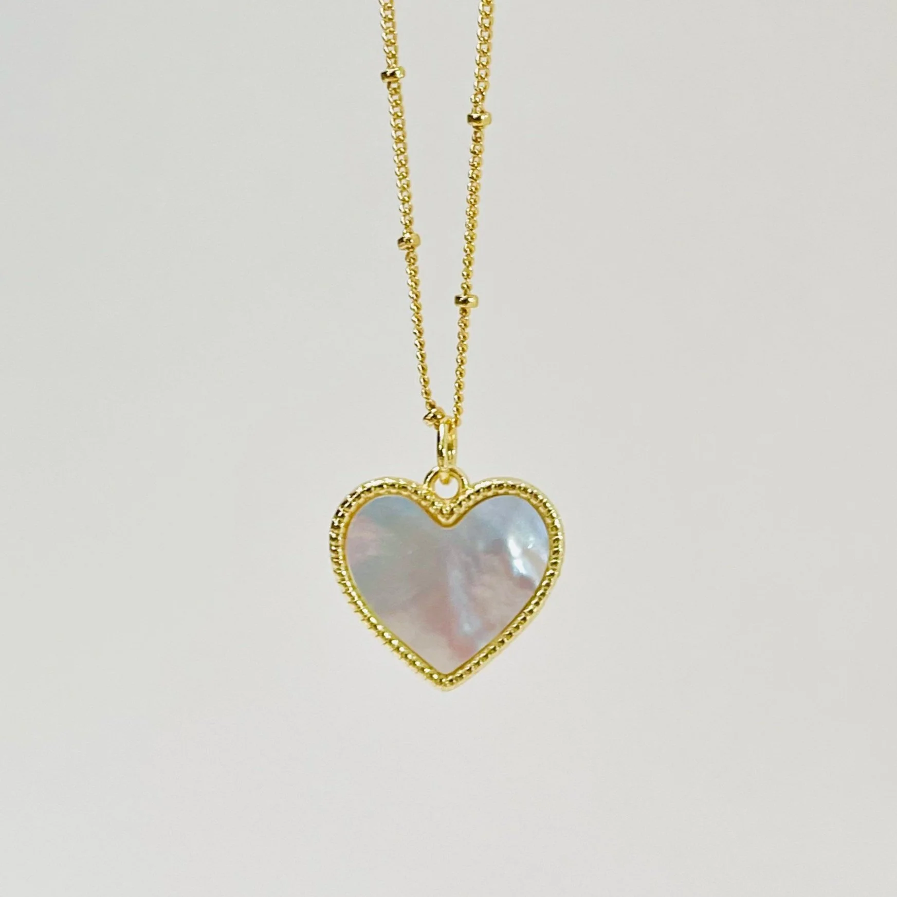 Mother of Pearl Heart Pendant