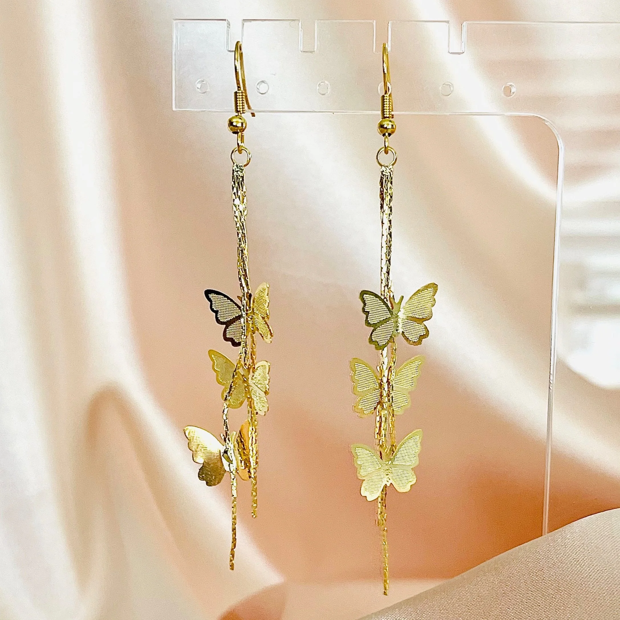 The Golden Butterfly Tassel Drops