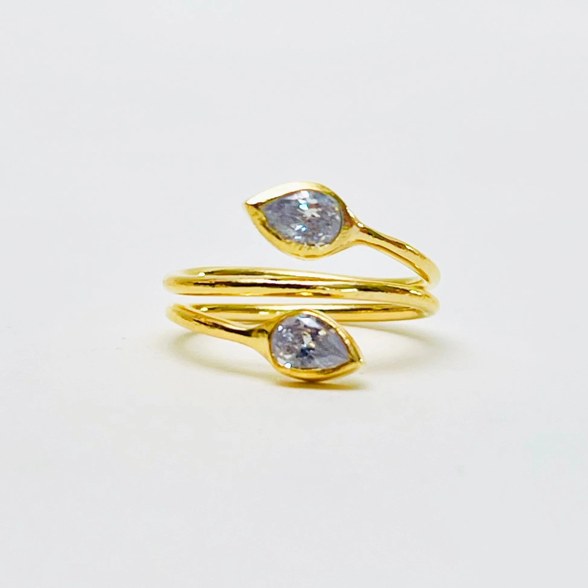 The Golden Wrap Crystal Ring
