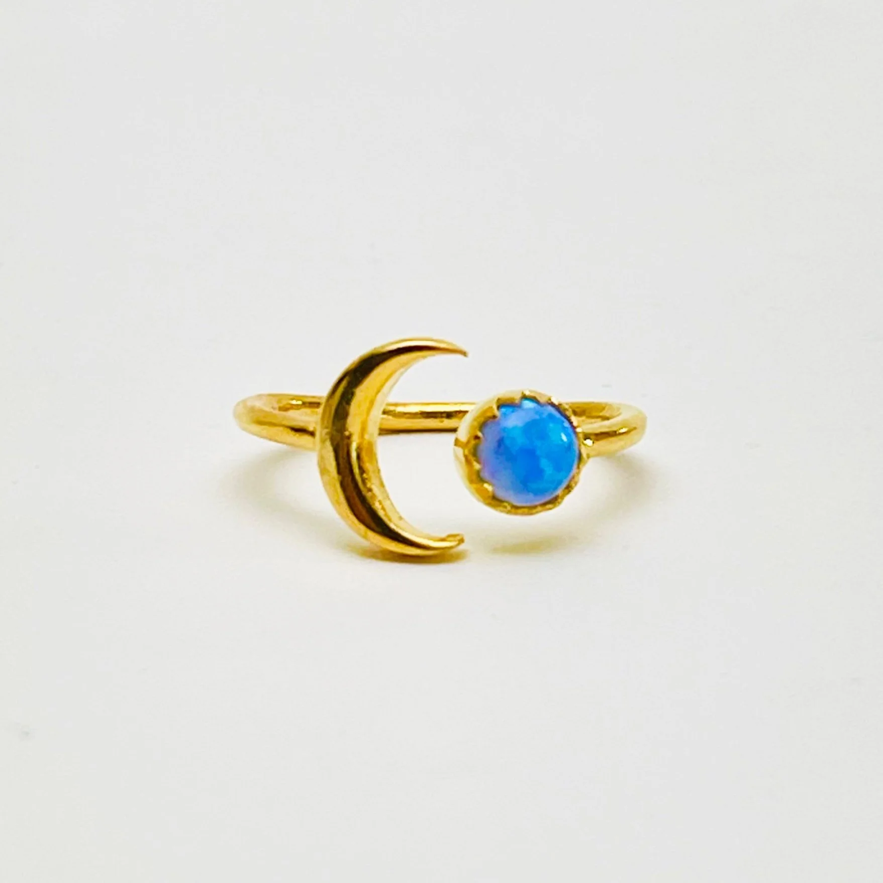 The Blue Opal Crescent Moon