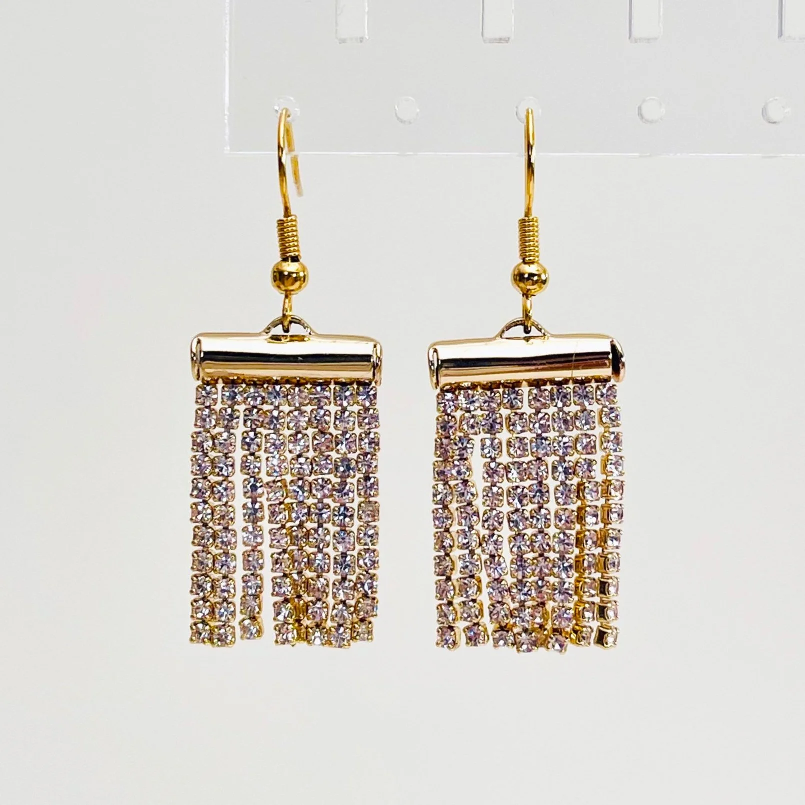 The Crystal Tassel Drop Earrings
